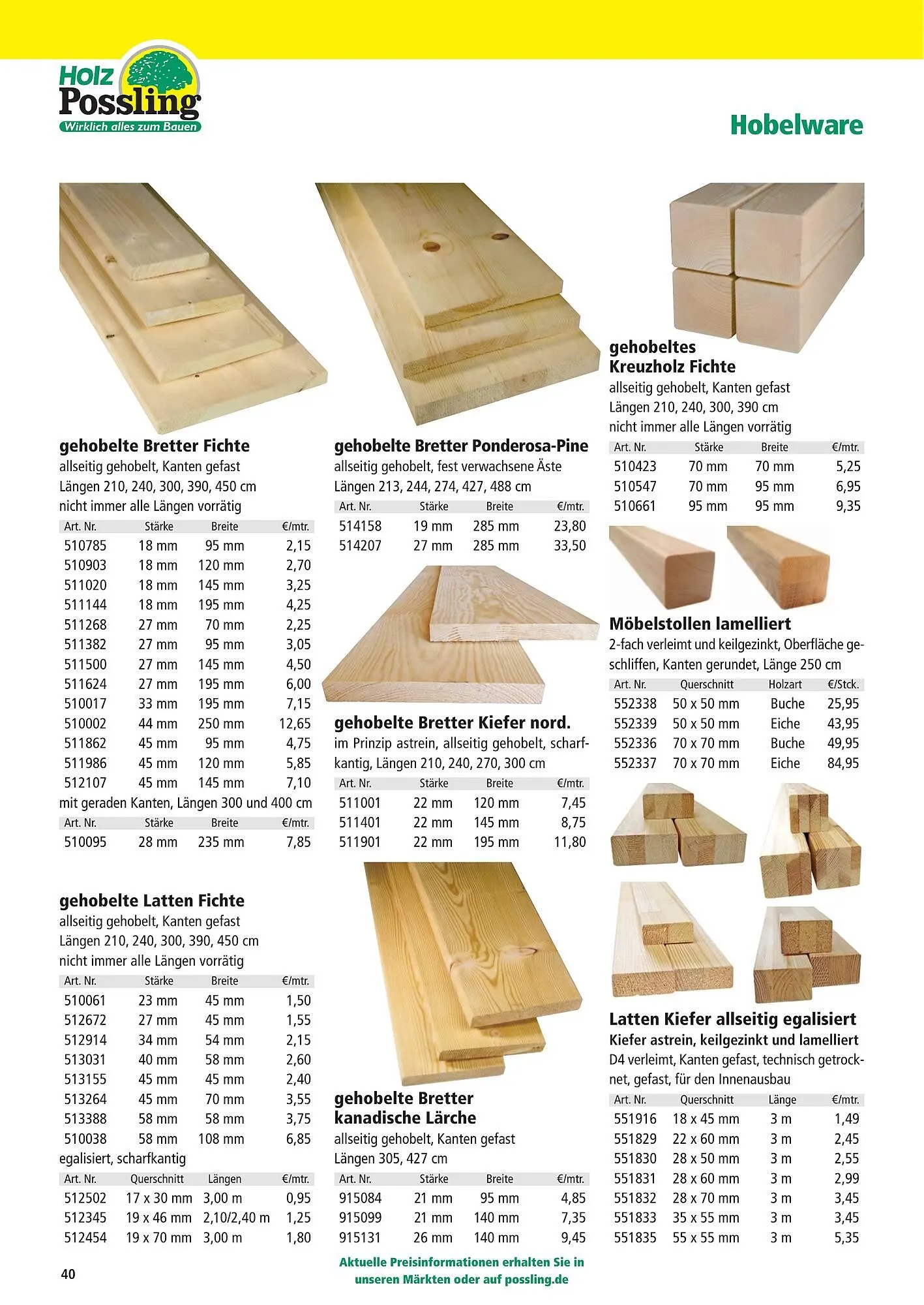 Holz Possling Prospekt von 2. Mai bis 31. Juli 2025 - Prospekt seite 40