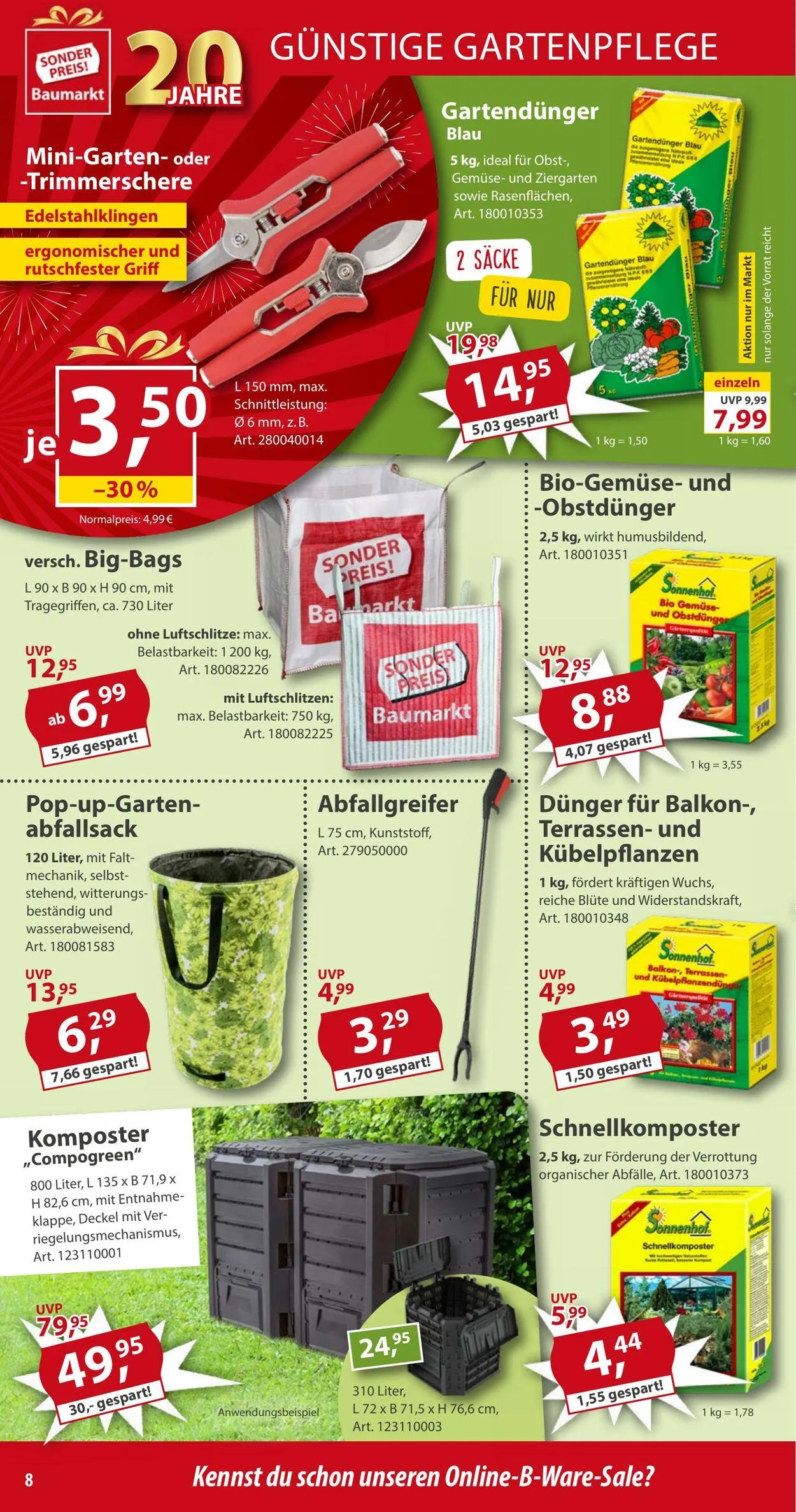 Sonderpreis Baumarkt Aktueller Prospekt von 3. Mai bis 17. Mai 2025 - Prospekt seite 8