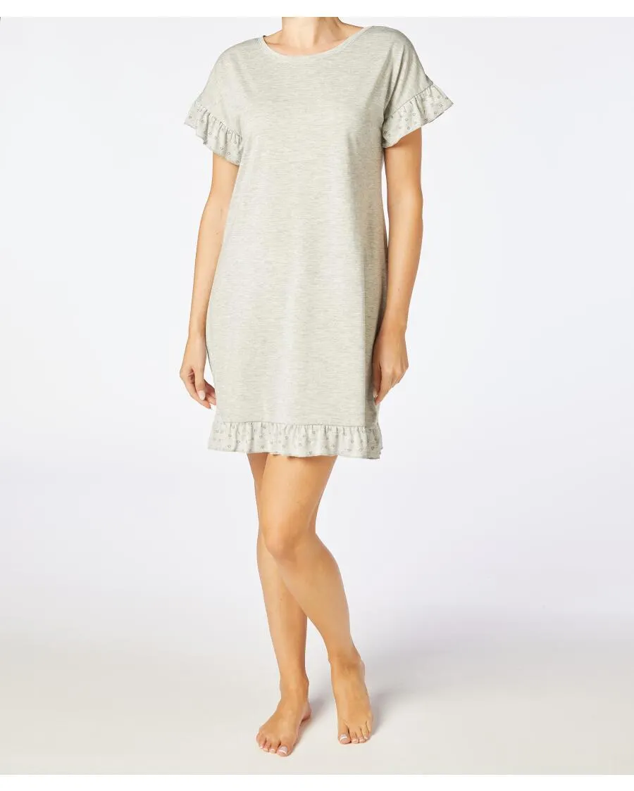 Bigshirt mit Rüschen Janina, Rundhalsausschnitt