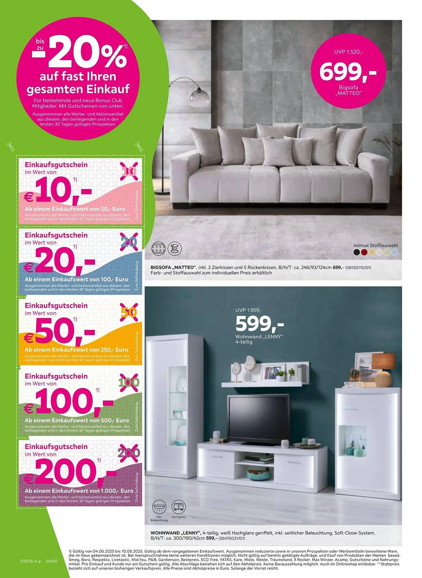 Mömax Prospekt von 2. Juni bis 11. Juni 2025 - Prospekt seite 4