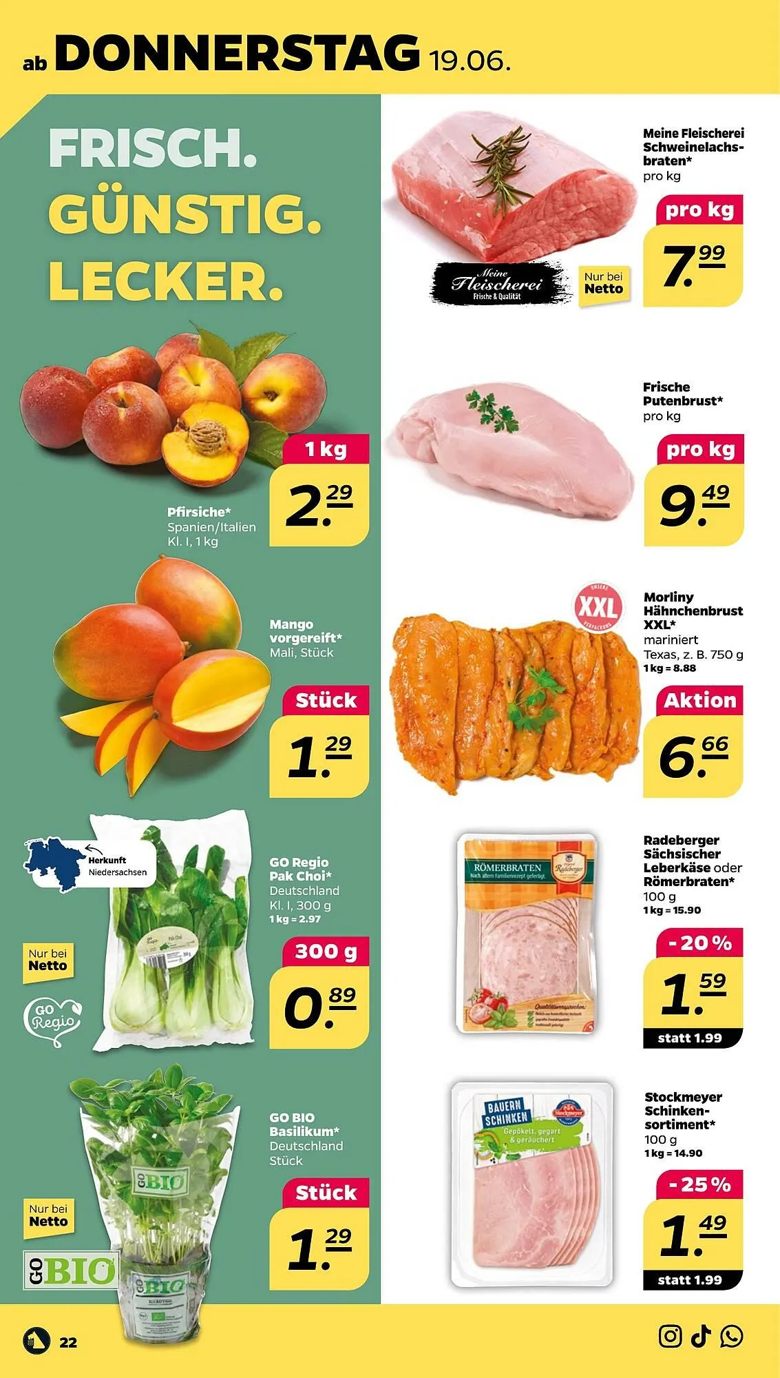 NETTO Prospekt von 16. Juni bis 21. Juni 2025 - Prospekt seite 22
