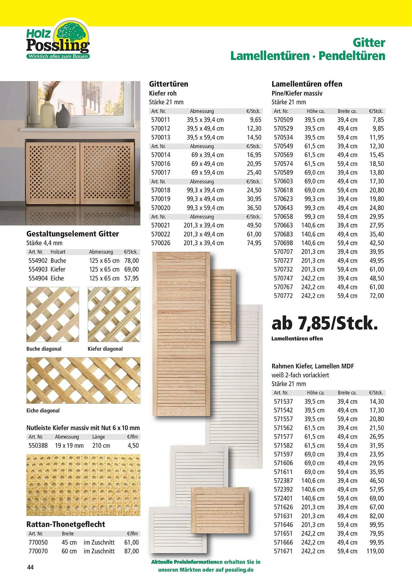 Holz Possling Prospekt von 31. März bis 30. Juni 2025 - Prospekt seite 44