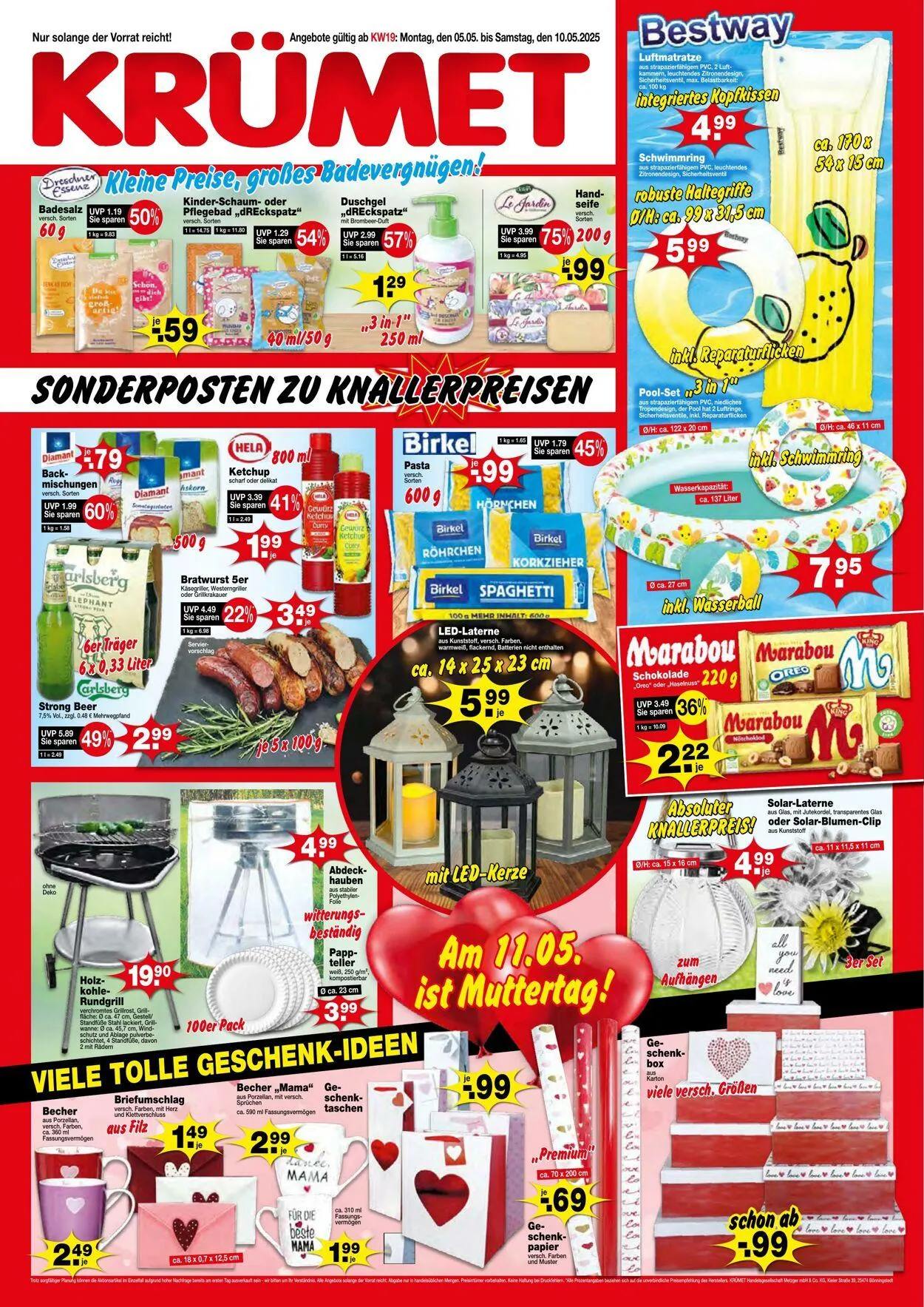 KRÜMET Aktueller Prospekt von 28. April bis 3. Mai 2025 - Prospekt seite 1