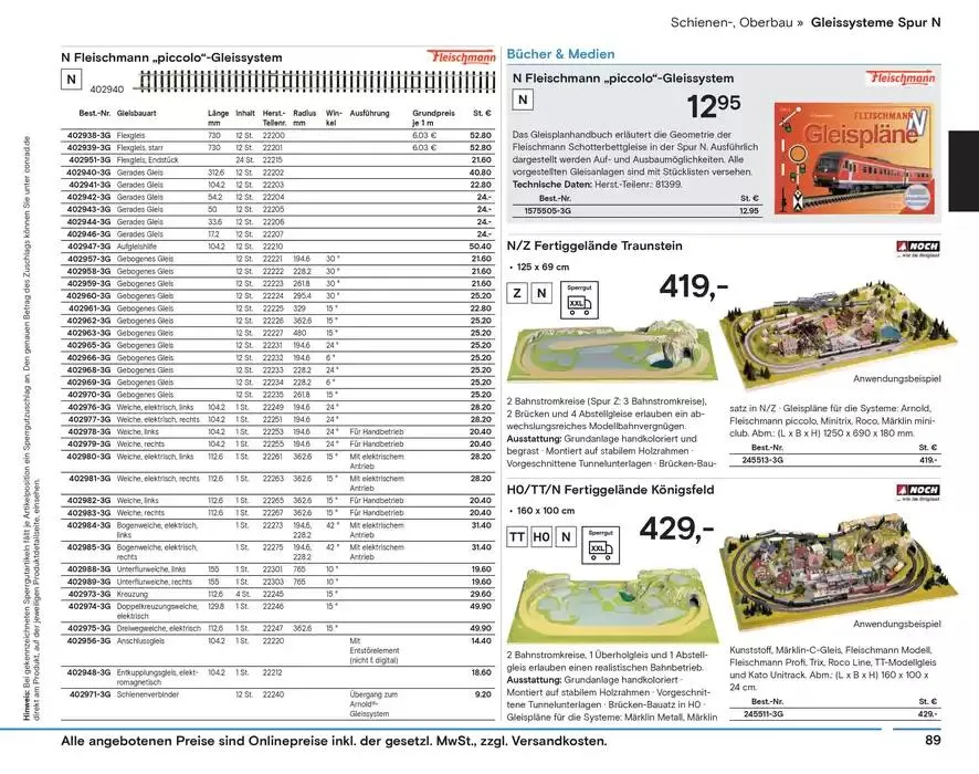 Modellbahn Katalog von 29. Oktober bis 31. Dezember 2025 - Prospekt seite 91