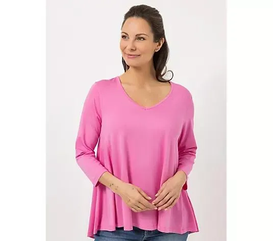 STEFFEN SCHRAUT Shirt 3/4-Arm V-Ausschnitt leger weit