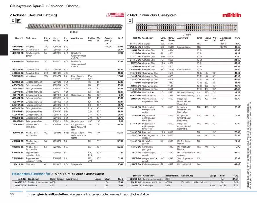 Modellbahn Katalog von 29. Oktober bis 31. Dezember 2025 - Prospekt seite 94