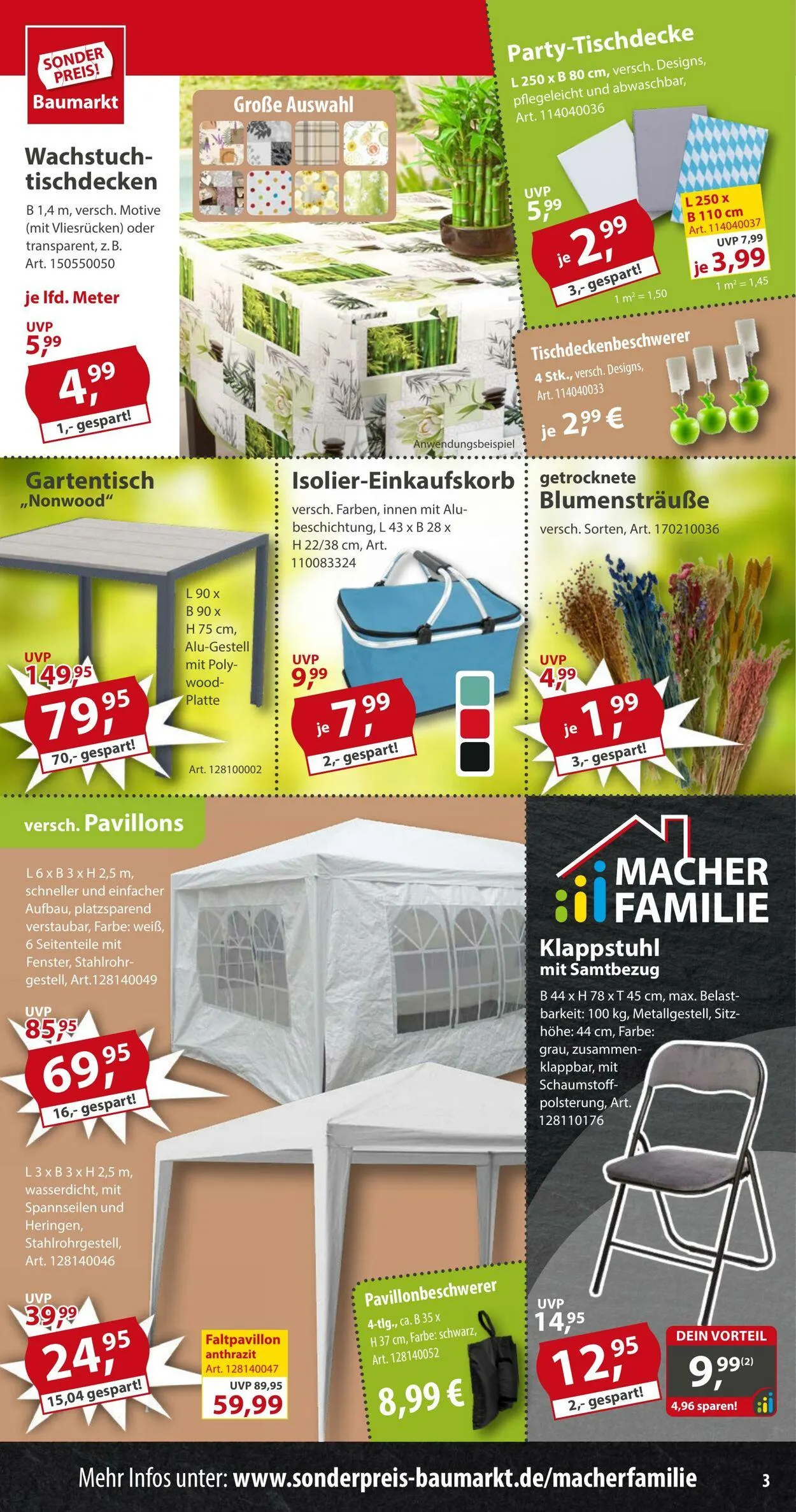 Sonderpreis Baumarkt Aktueller Prospekt von 17. März bis 30. März 2025 - Prospekt seite 3