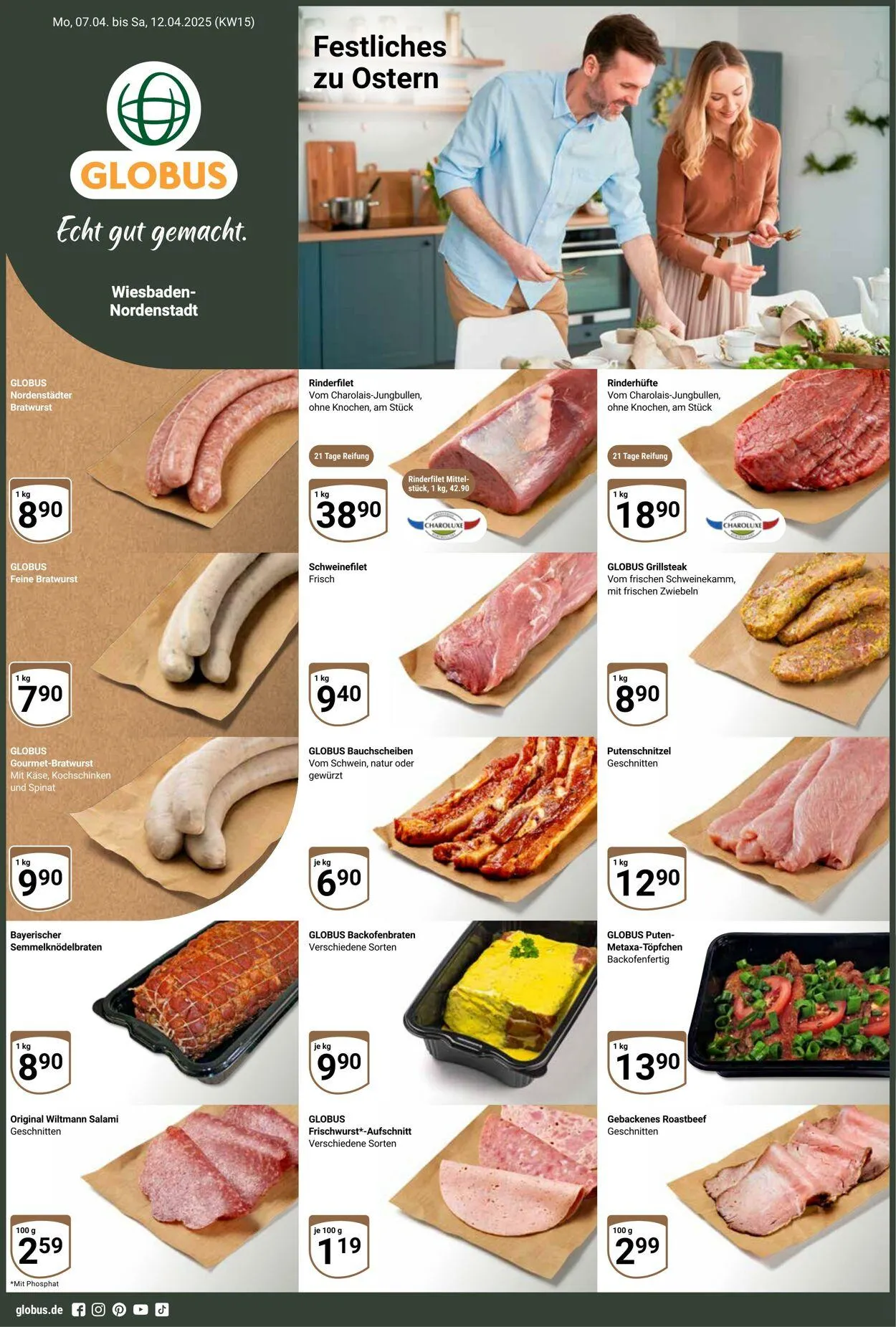 Globus - Wiesbaden Aktueller Prospekt von 7. April bis 12. April 2025 - Prospekt seite 1