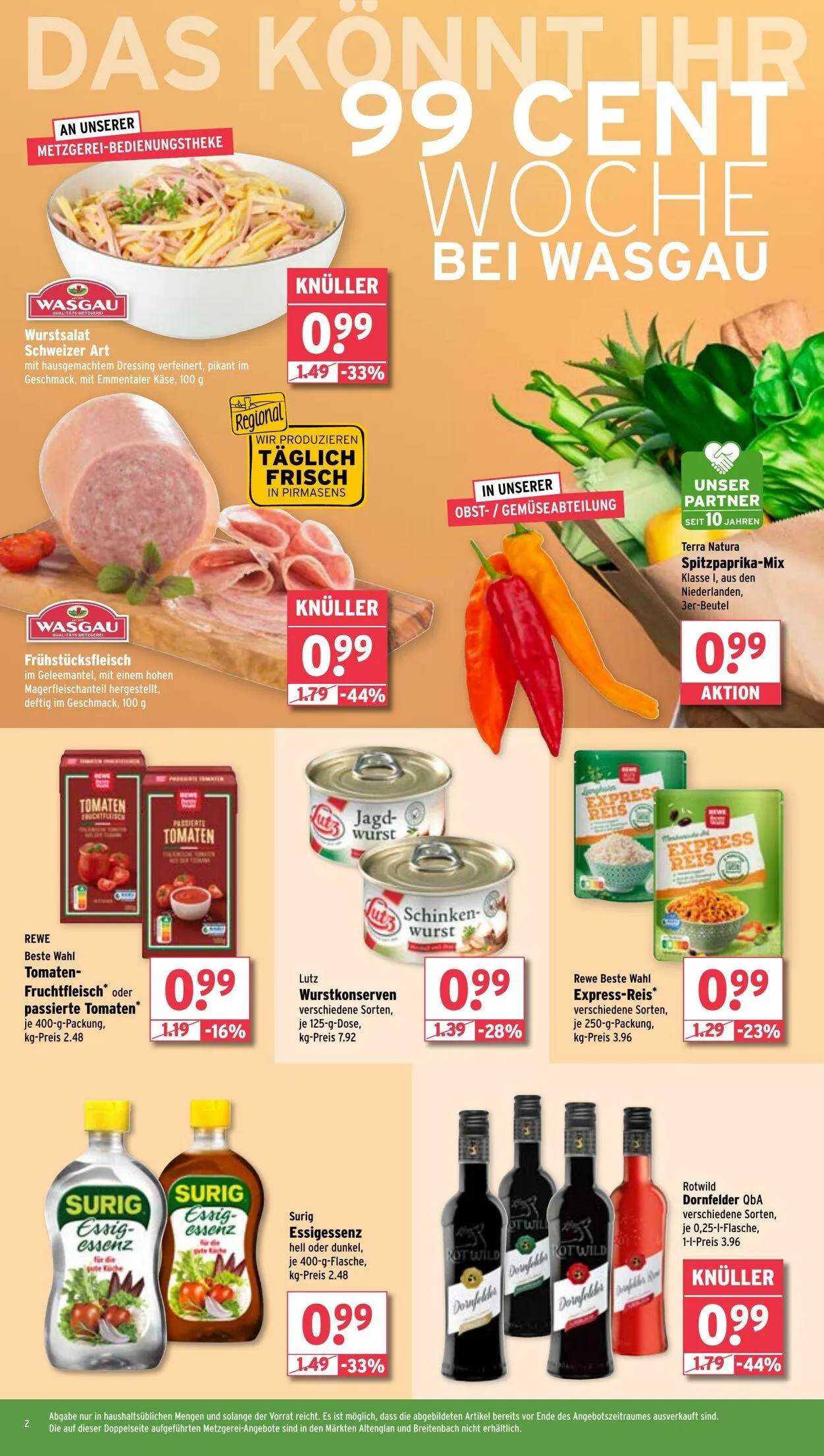 WASGAU Aktueller Prospekt von 24. August bis 7. September 2025 - Prospekt seite 2