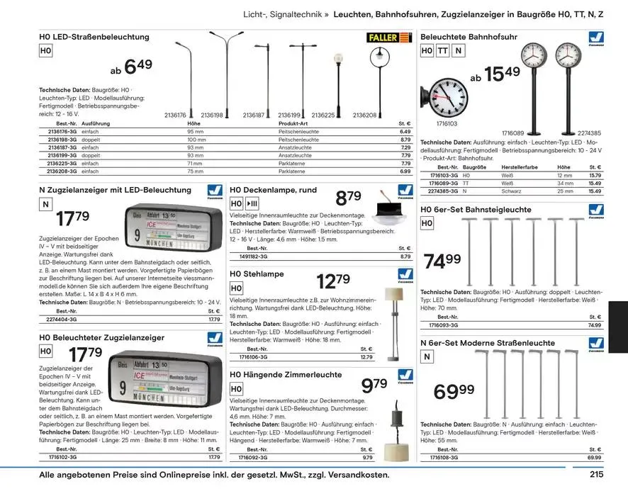 Modellbahn Katalog von 29. Oktober bis 31. Dezember 2025 - Prospekt seite 217
