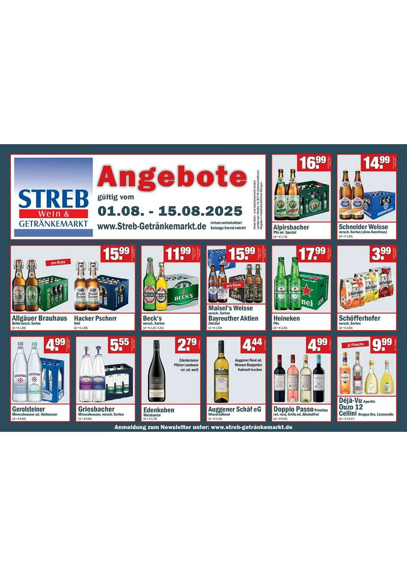 Streb Getränkemarkt Prospekt - 1