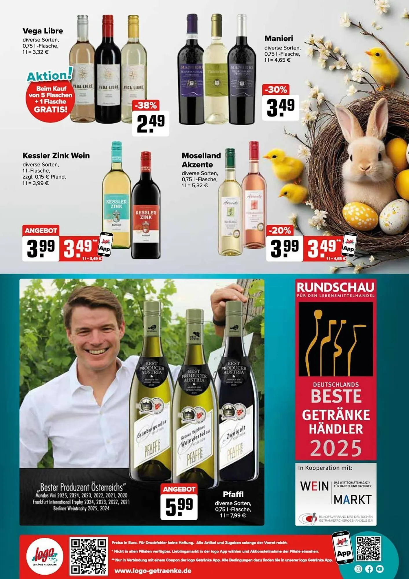 Logo Getränkemarkt Prospekt von 14. April bis 19. April 2025 - Prospekt seite 8