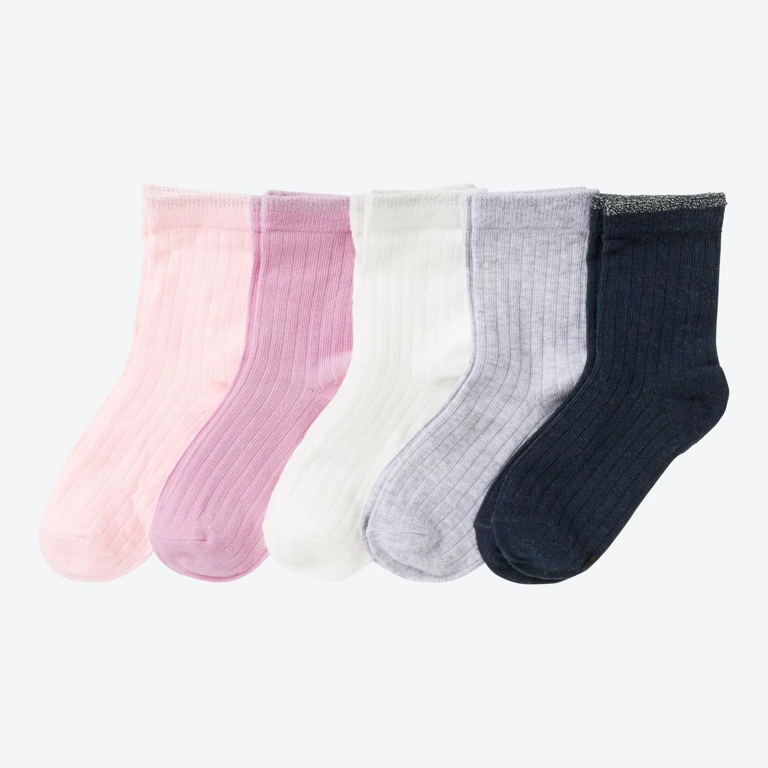 Kinder-Mädchen-Socken in verschiedenen Designs, 5er-Pack