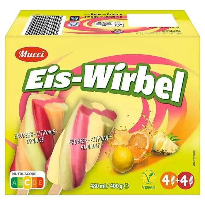 MUCCI Eis-Wirbel Stieleis 440 ml