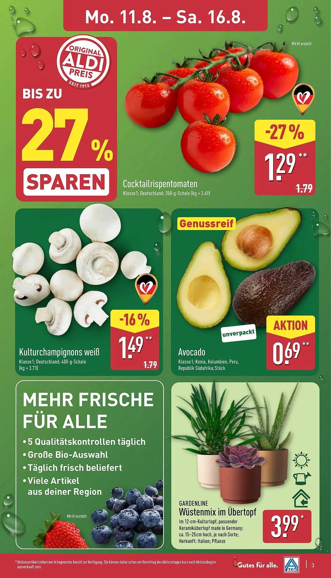 Aldi Nord Prospekt von 11. August bis 16. August 2025 - Prospekt seite 3