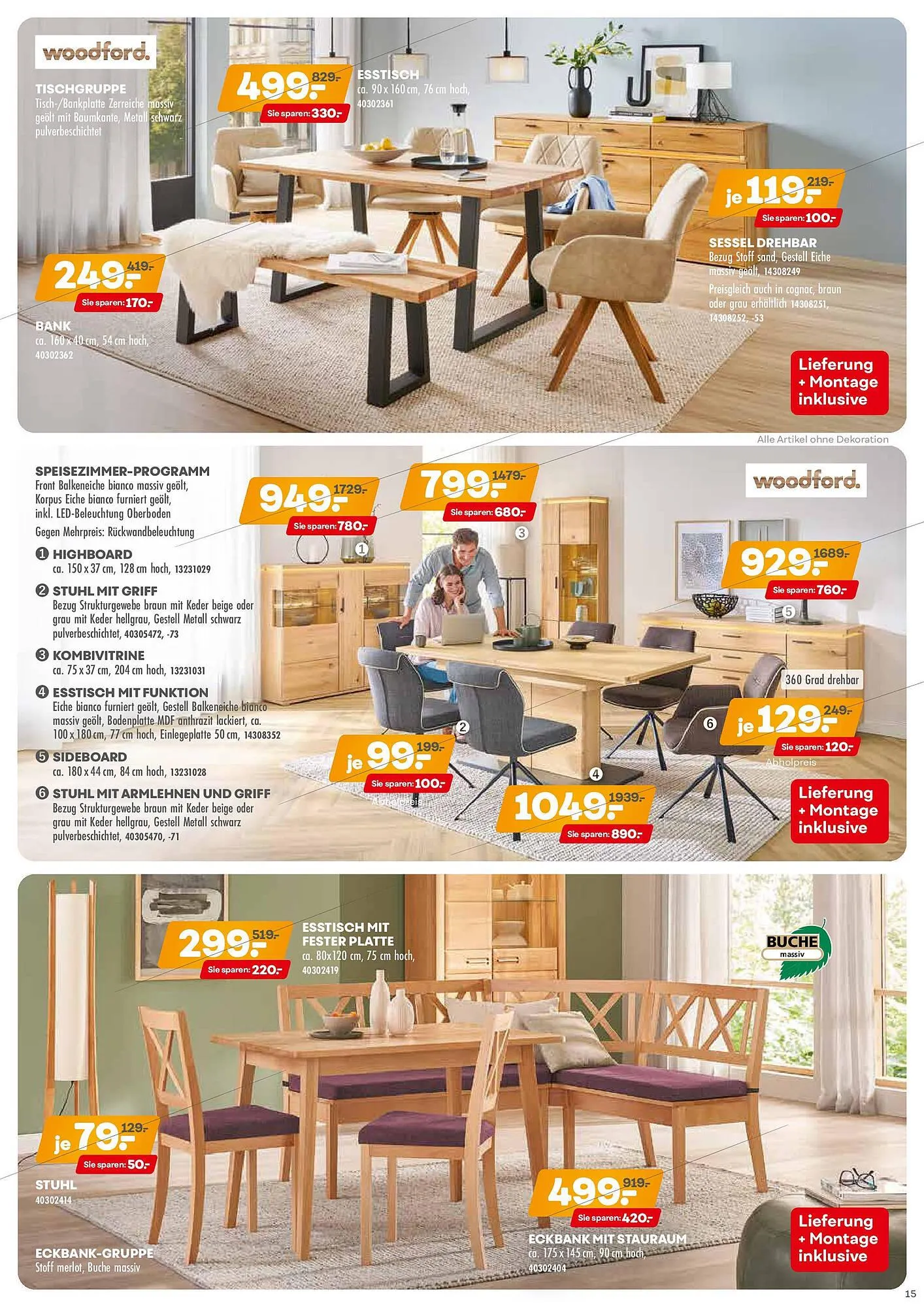 Möbel Kraft Prospekt von 15. April bis 13. Mai 2025 - Prospekt seite 15