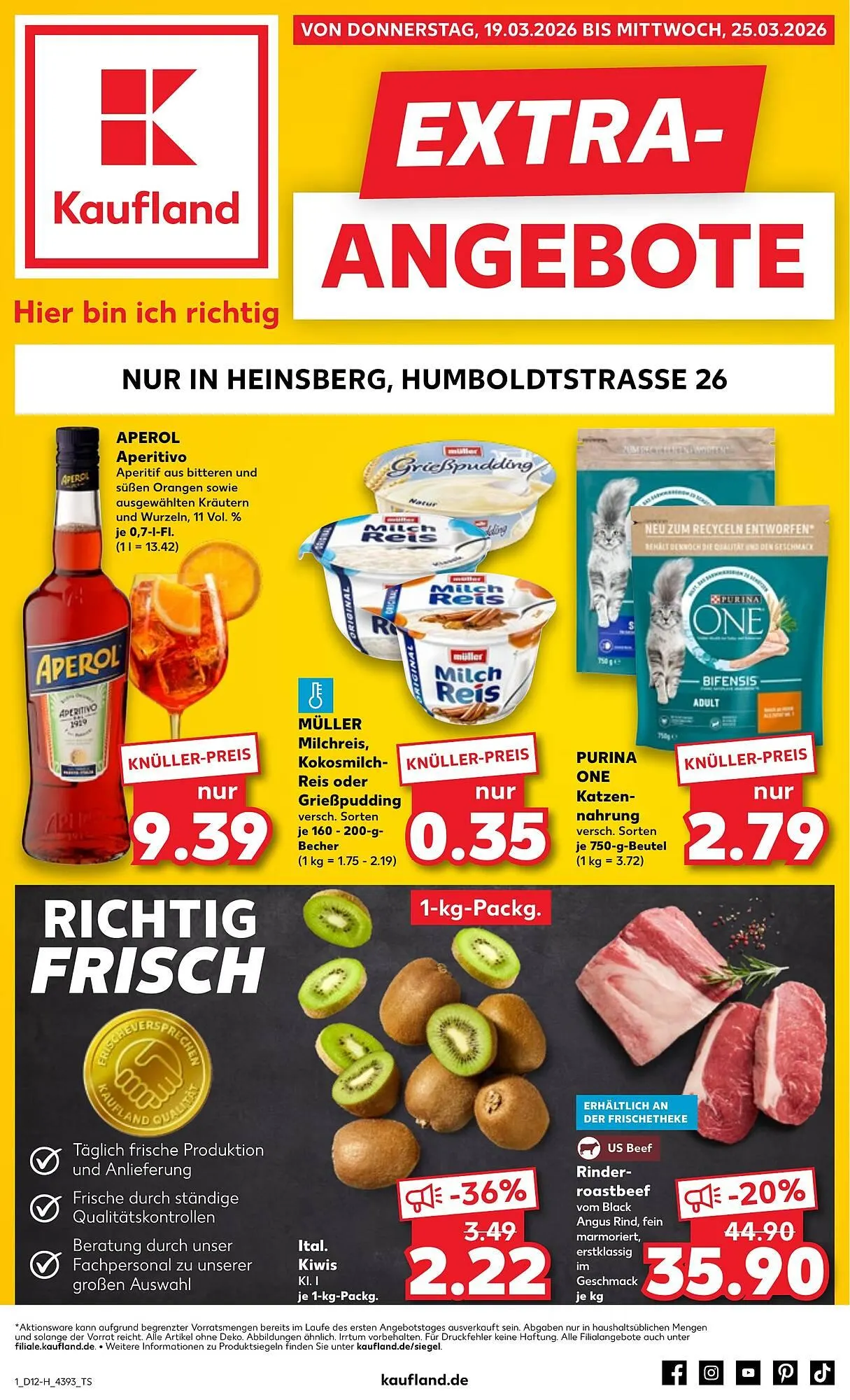 Kaufland Prospekt von 19. März bis 25. März 2026 - Prospekt seite 1