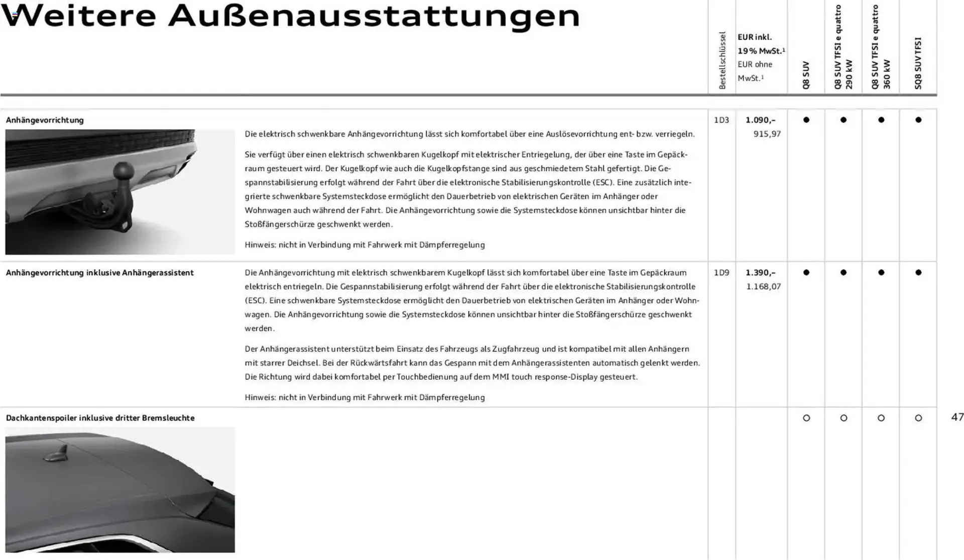 Audi Prospekt von 6. November bis 6. November 2026 - Prospekt seite 47