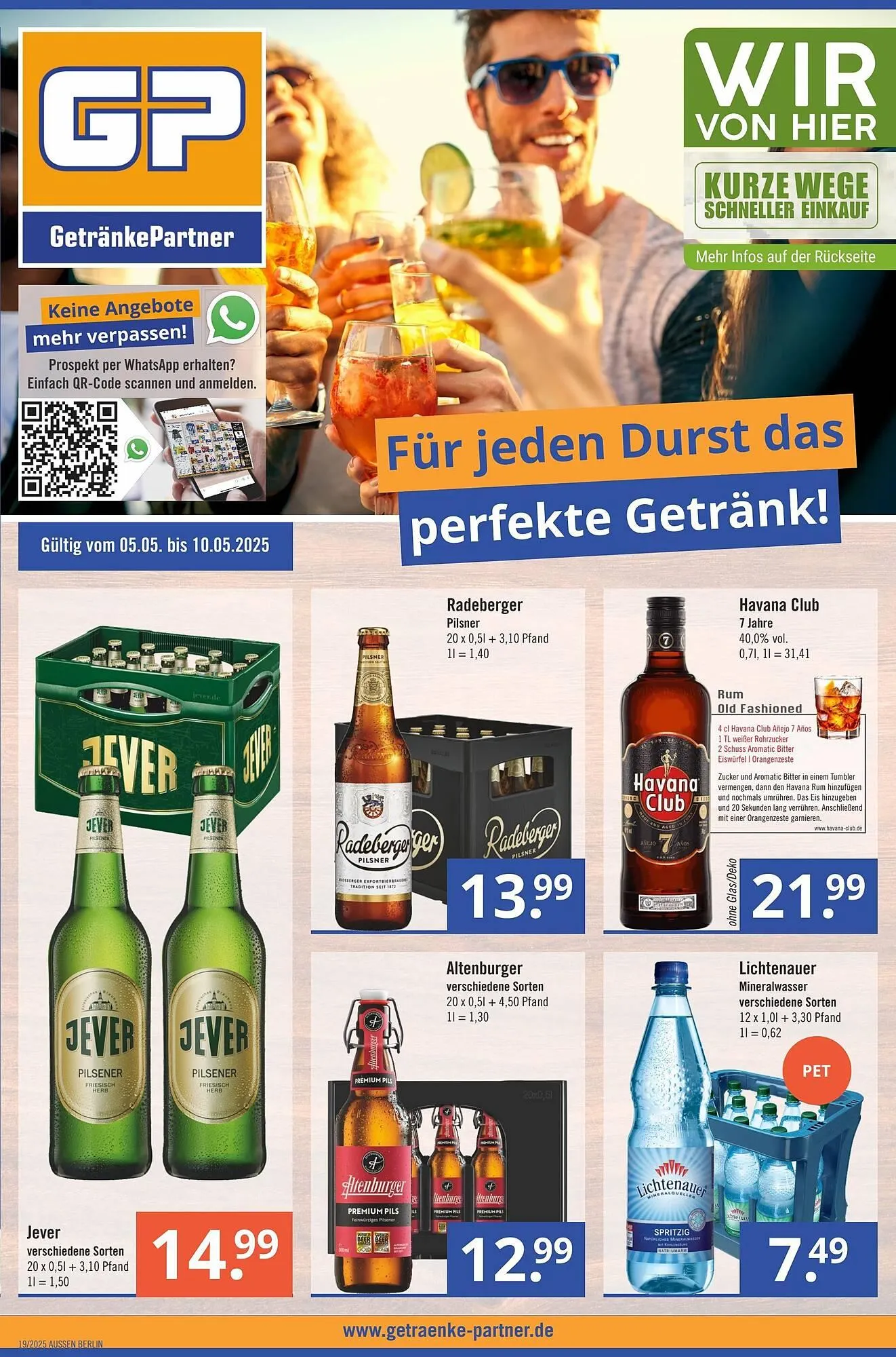 GetränkePartner Prospekt von 5. Mai bis 18. Mai 2025 - Prospekt seite 1