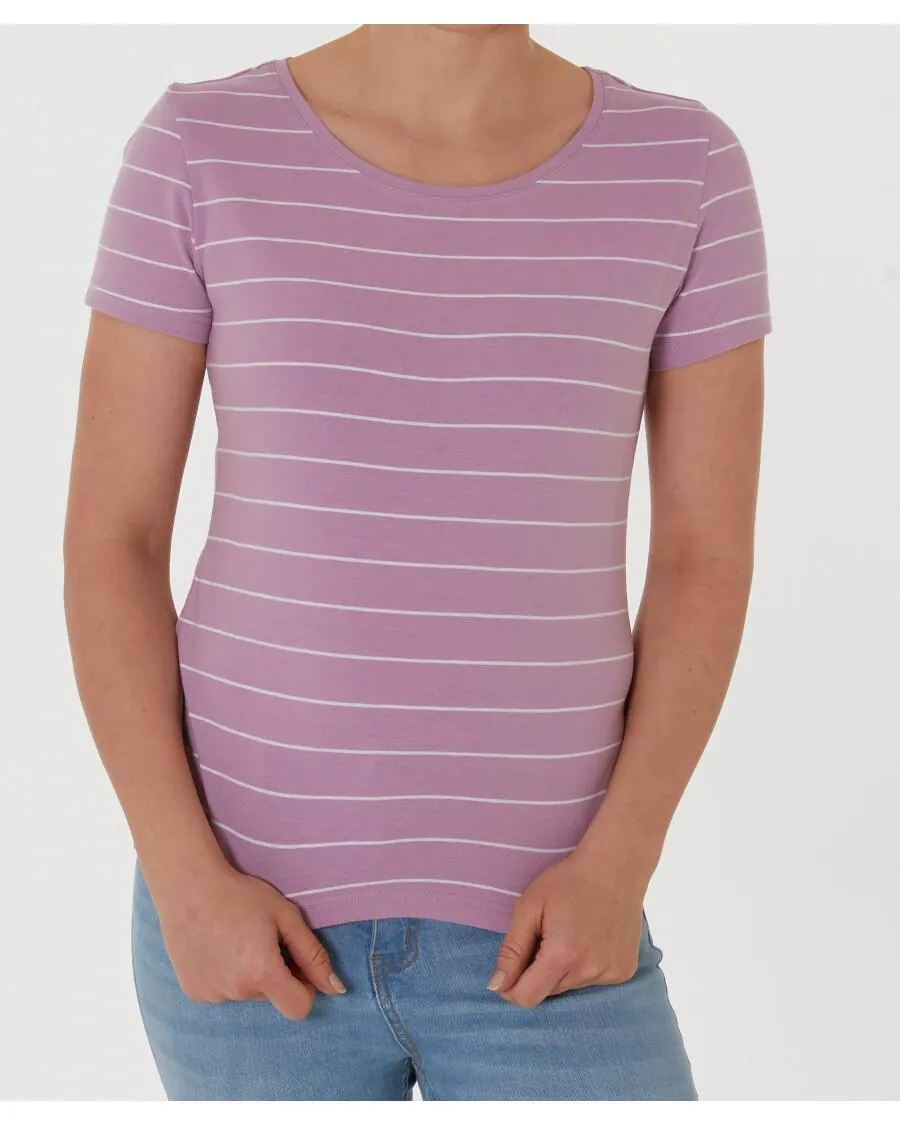 Gestreiftes T-Shirt Janina, Stretchanteil