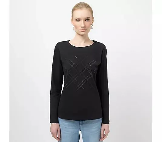 Wählen Sie Ihre Variante: STEFFEN SCHRAUT Shirt Rundhalsausschnitt Glitzerdetails figurumspielend