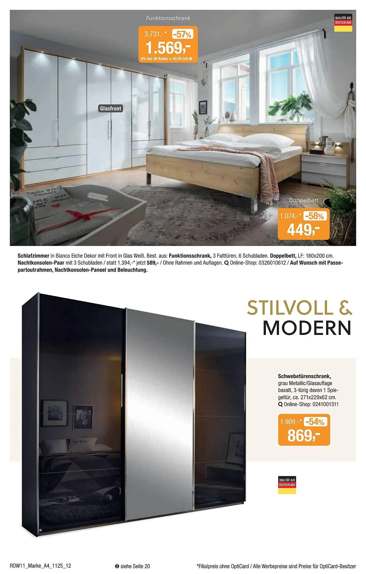 Opti Wohnwelt Prospekt von 23. Oktober bis 16. November 2025 - Prospekt seite 12