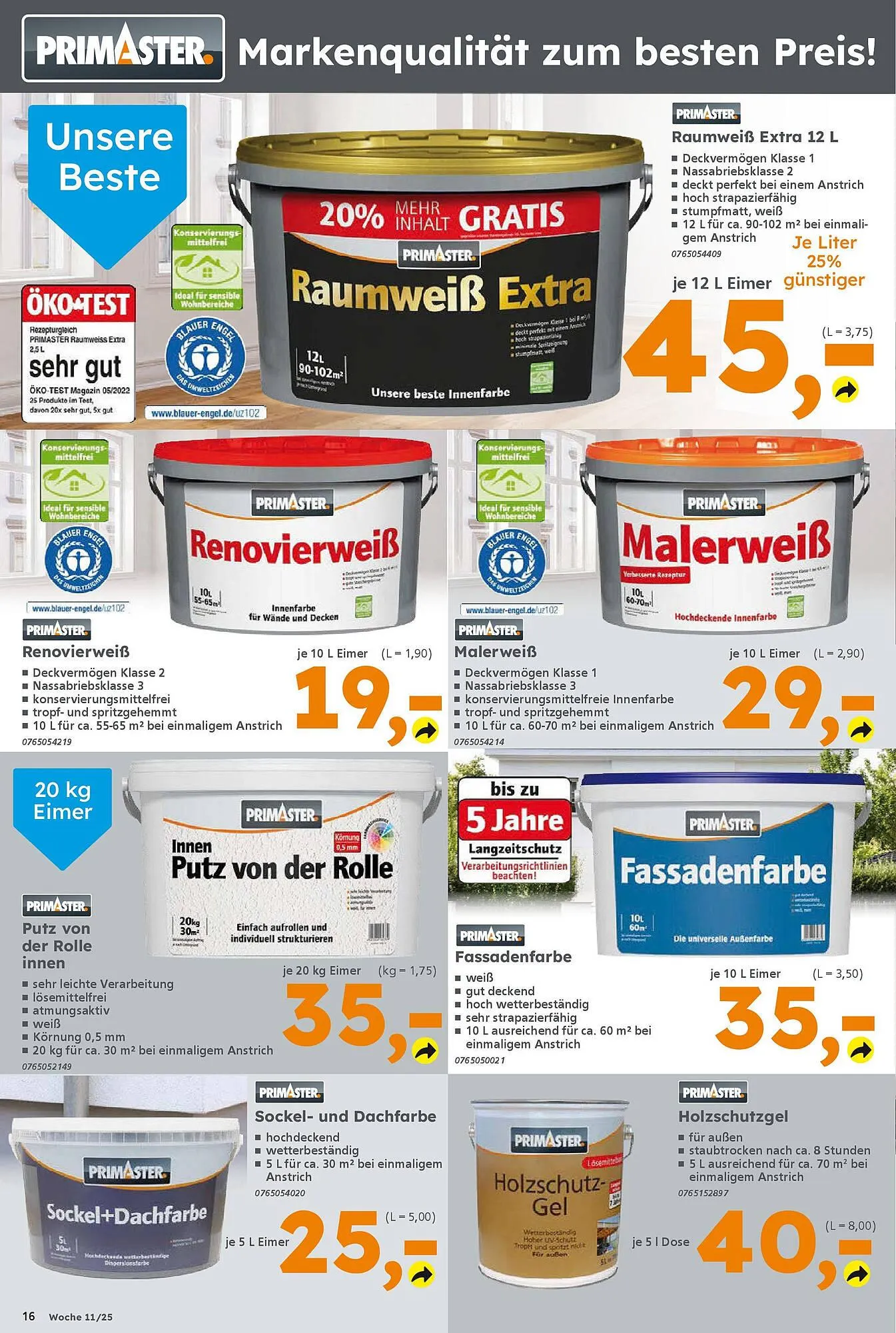 Globus Baumarkt Prospekt von 9. März bis 15. März 2025 - Prospekt seite 16