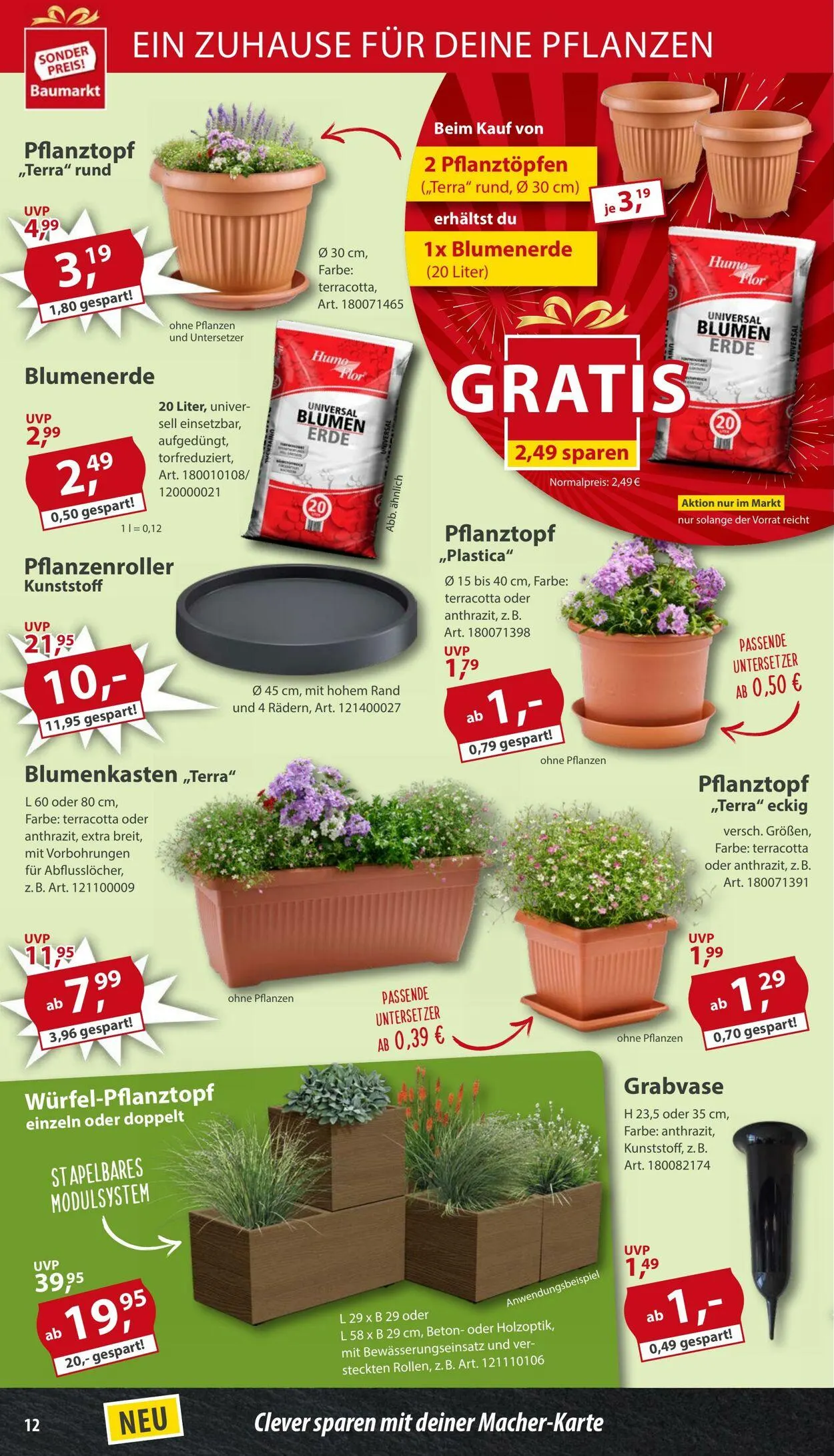 Sonderpreis Baumarkt Aktueller Prospekt von 3. Mai bis 17. Mai 2025 - Prospekt seite 12