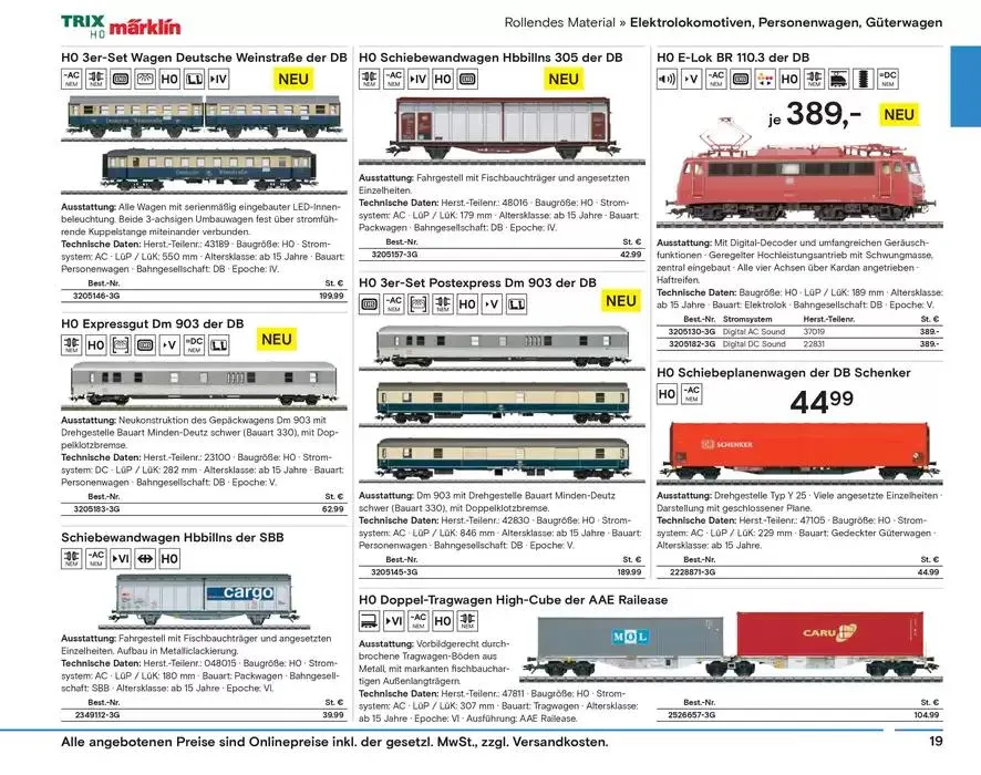 Modellbahn Katalog von 29. Oktober bis 31. Dezember 2025 - Prospekt seite 21