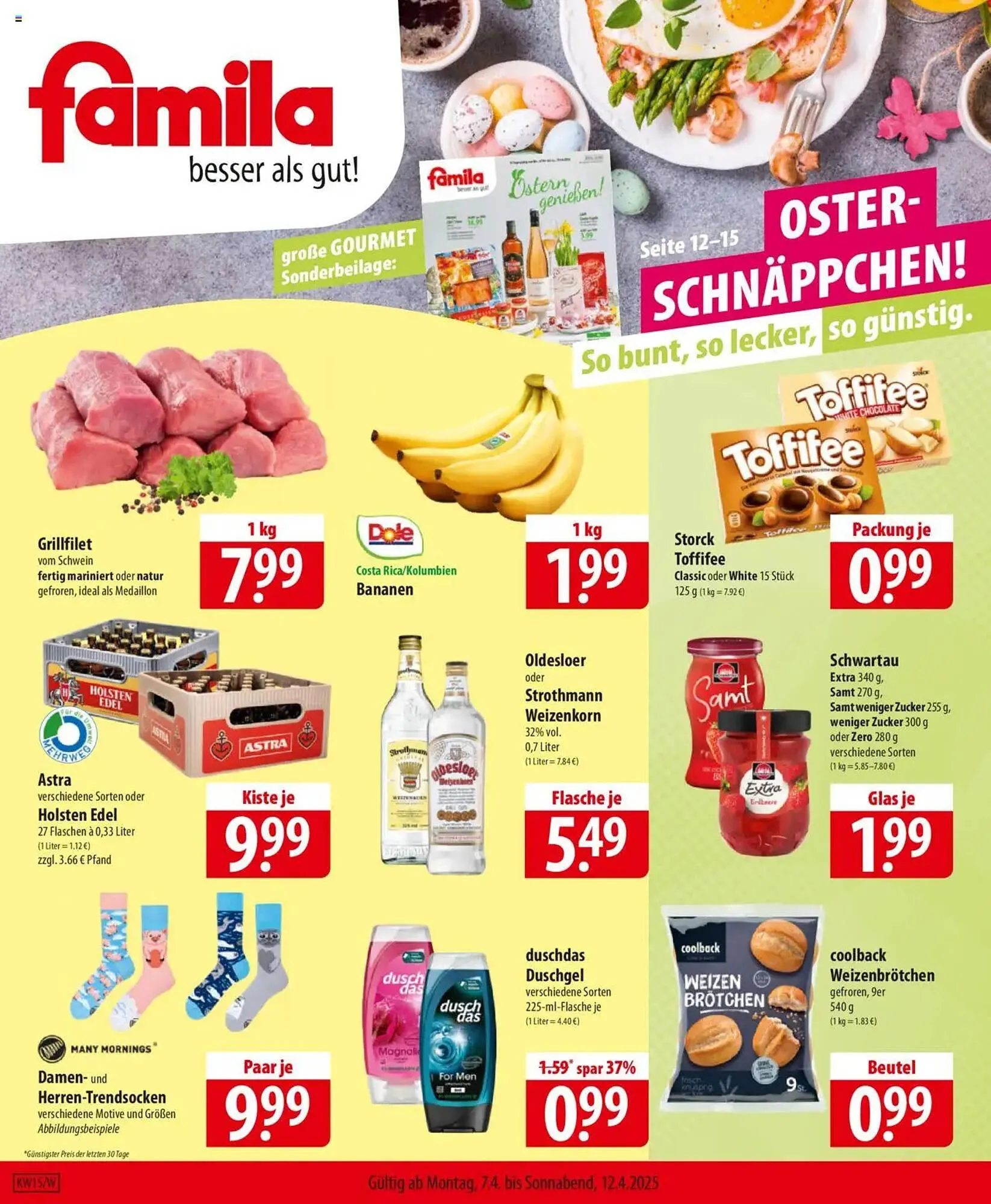 Famila Nord Ost Prospekt von 7. April bis 12. April 2025 - Prospekt seite 1