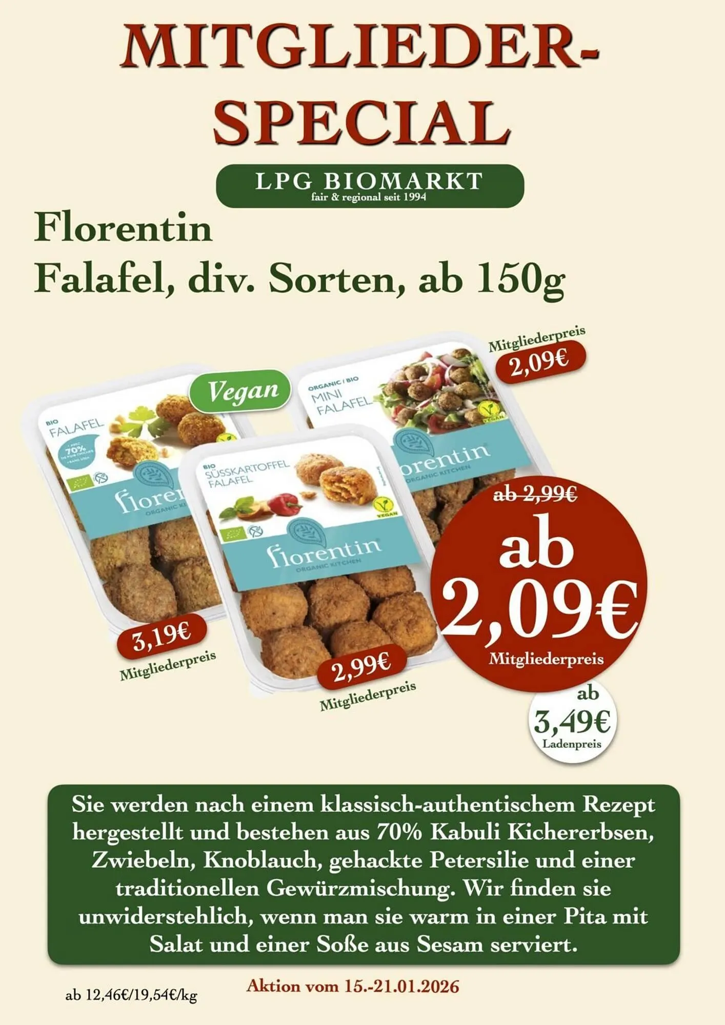 LPG Biomarkt Prospekt von 15. Januar bis 21. Januar 2026 - Prospekt seite 20