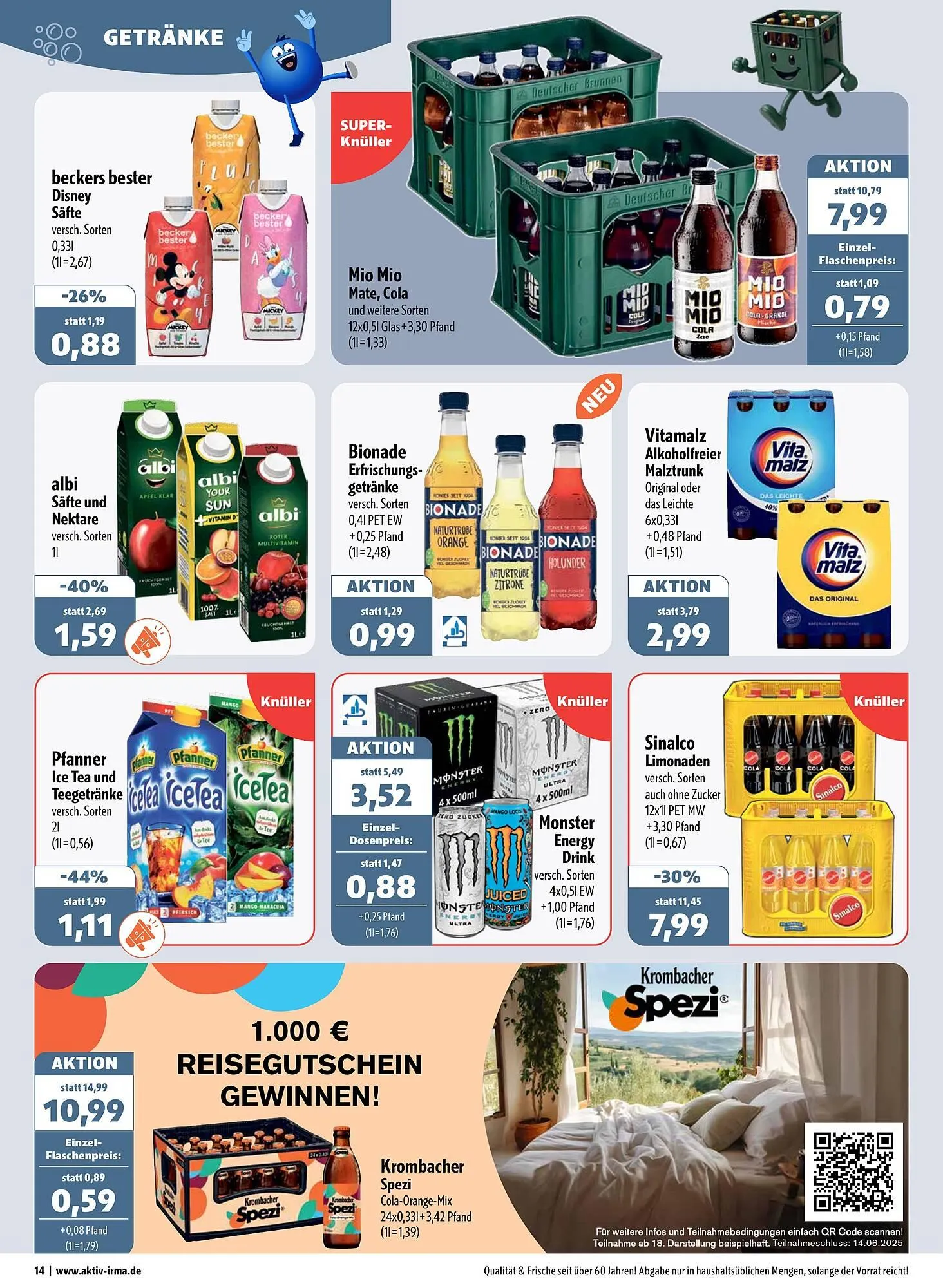 Aktiv Irma Prospekt von 9. Juni bis 14. Juni 2025 - Prospekt seite 14