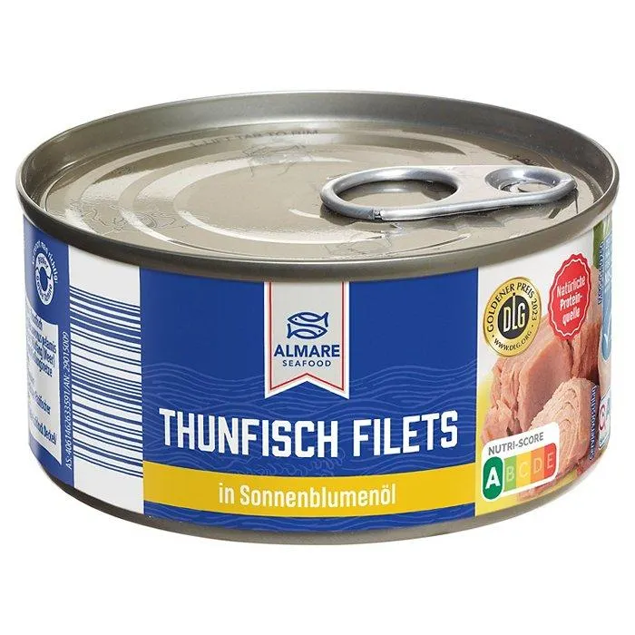 ALMARE SEAFOOD Thunfischfilet in Sonnenblumenöl 195 g