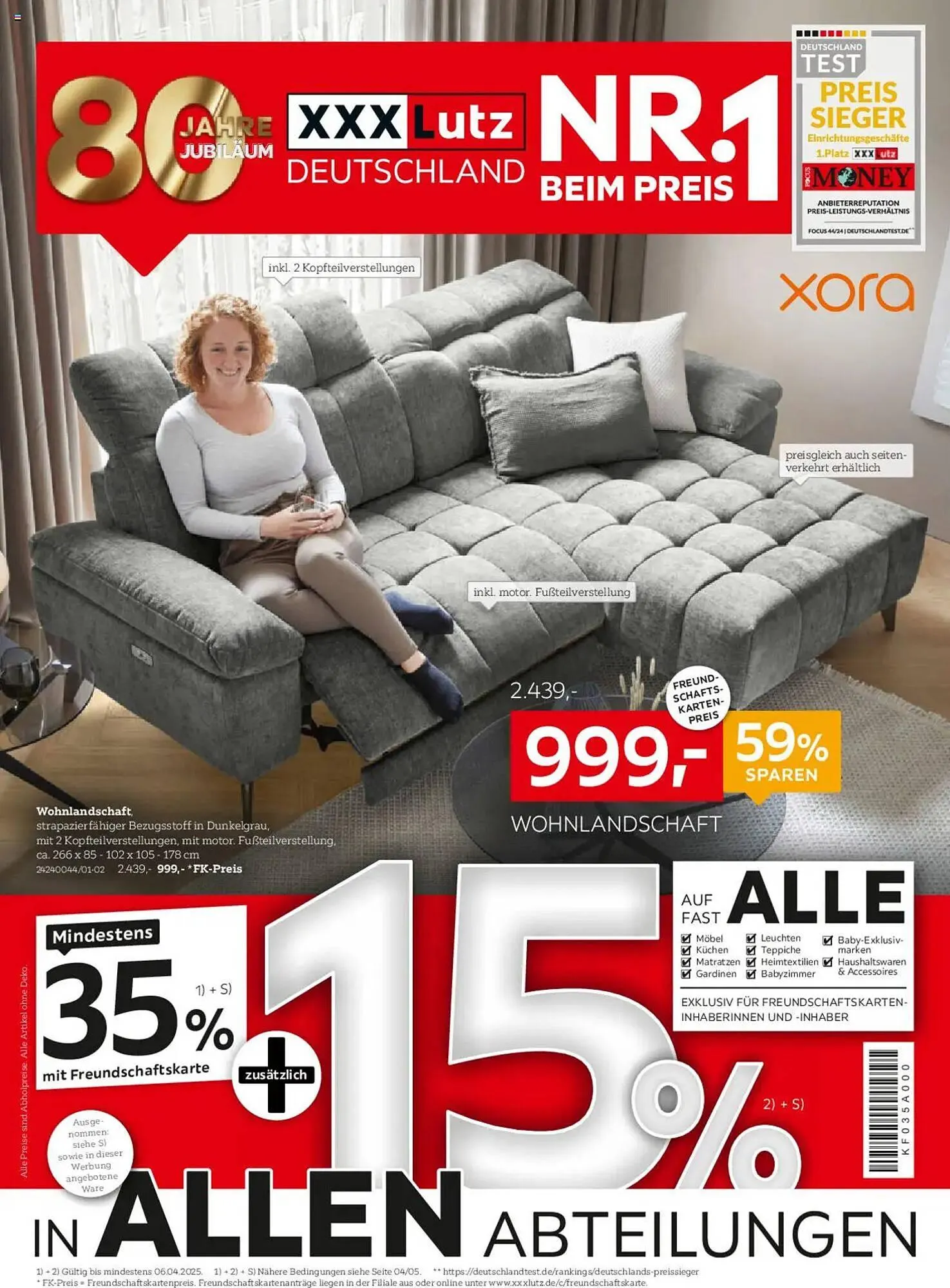 XXXLutz Prospekt von 23. März bis 6. April 2025 - Prospekt seite 1