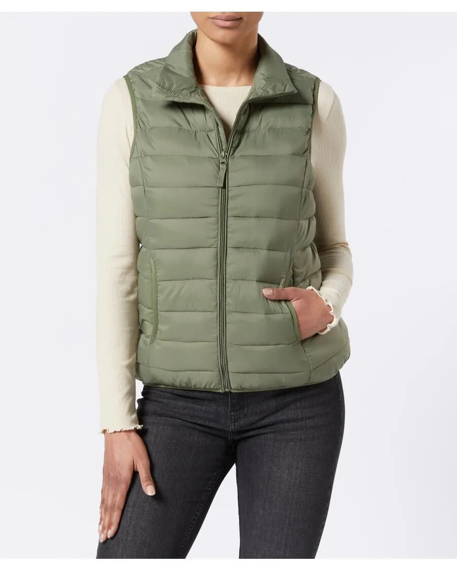 Steppweste mit Stehkragen