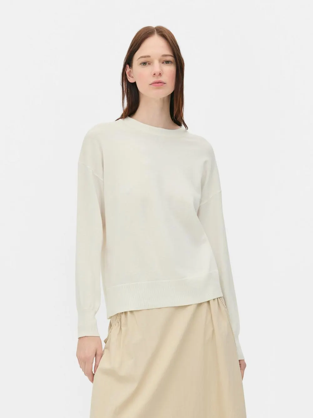 Weicher Pullover mit Rundhalsausschnitt