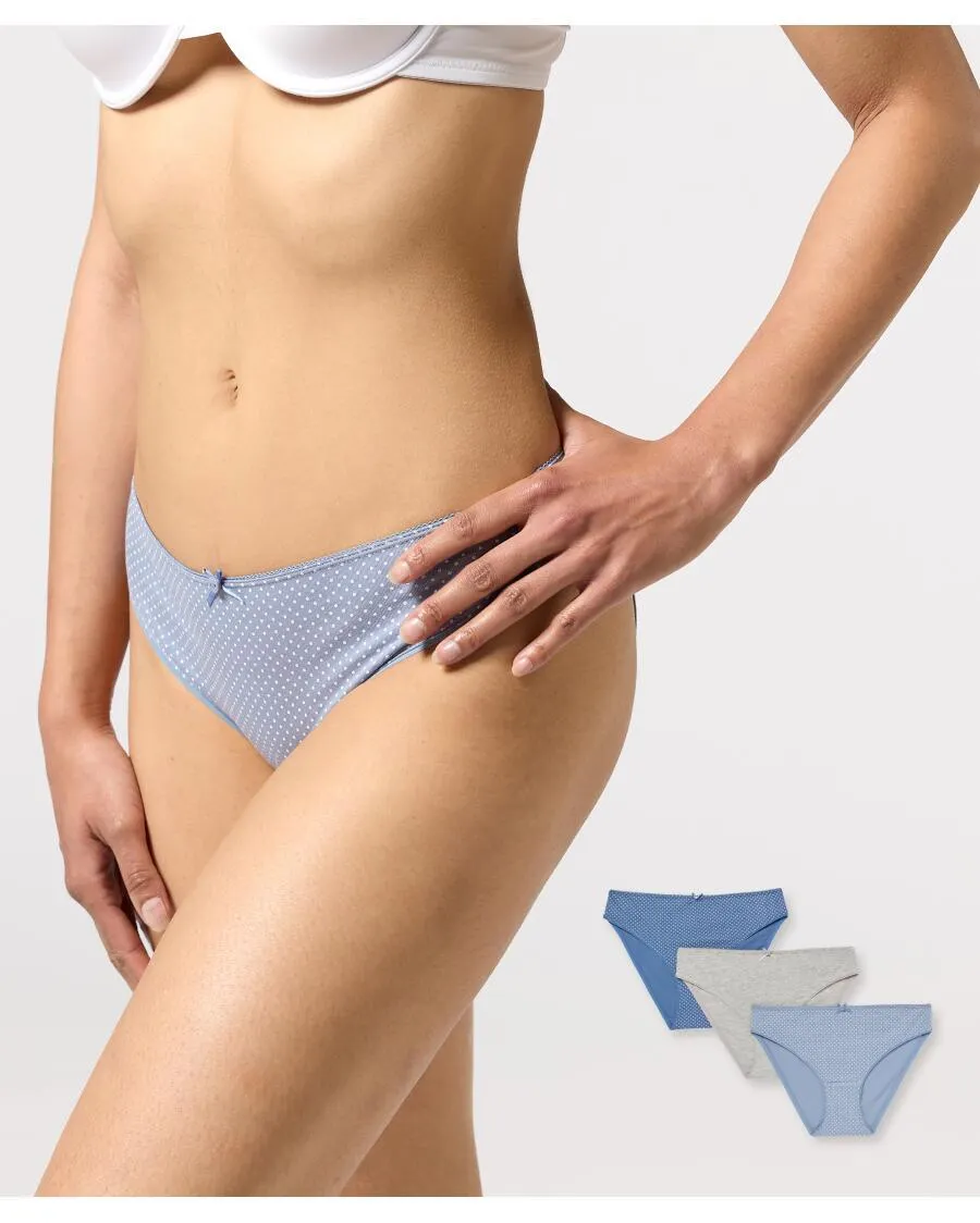 Slips mit Schleife und Accessoire 3er-Pack, Janina