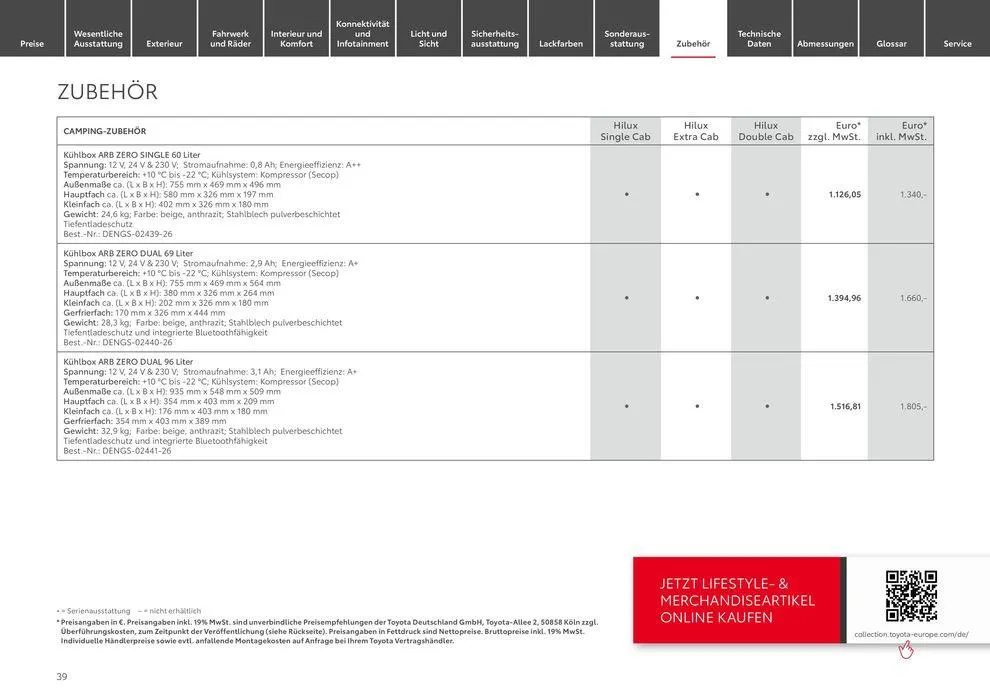 Toyota Hilux von 11. Mai bis 11. Mai 2025 - Prospekt seite 39