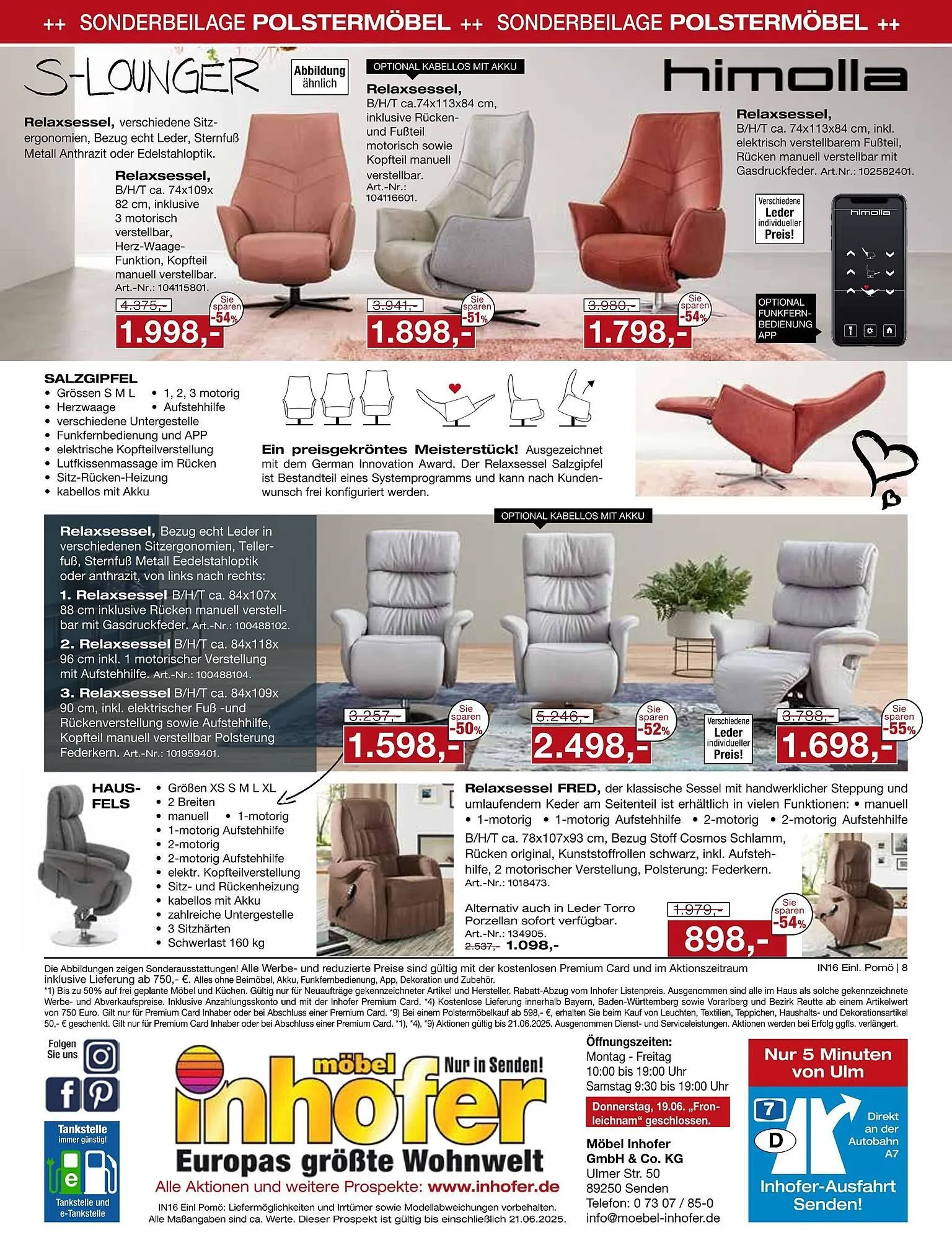 Möbel Inhofer Prospekt von 4. Juni bis 21. Juni 2025 - Prospekt seite 8