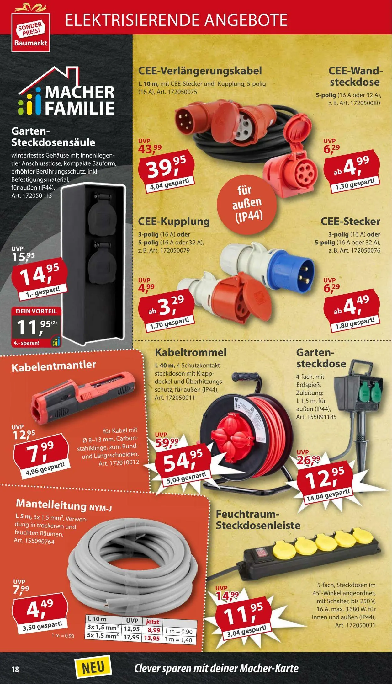 Sonderpreis Baumarkt Aktueller Prospekt von 5. April bis 19. April 2025 - Prospekt seite 18