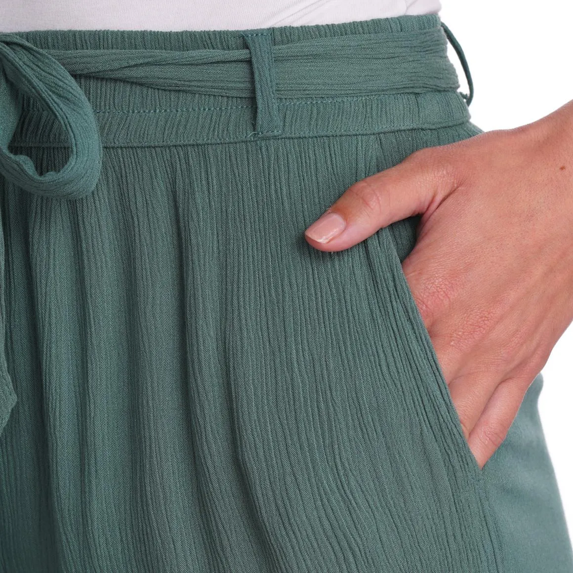 Damen Culotte mit Bindegürtel