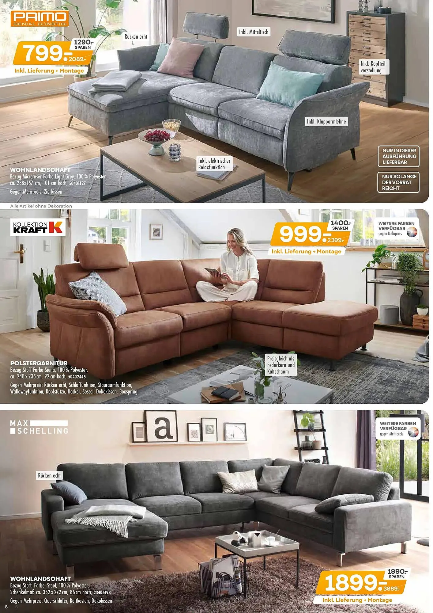 Möbel Kraft Prospekt von 4. November bis 2. Dezember 2025 - Prospekt seite 6