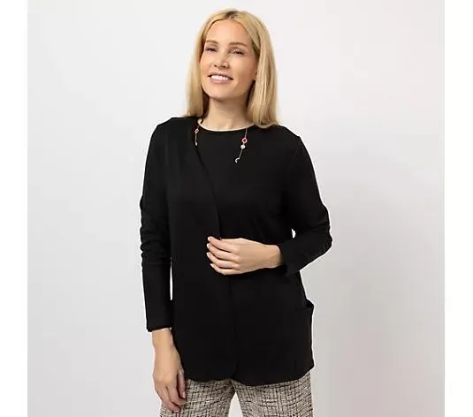 Wählen Sie Ihre Variante: KIM & CO. Cardigan, Langarm Soft Touch Jersey Eingrifftaschen figurumspielend