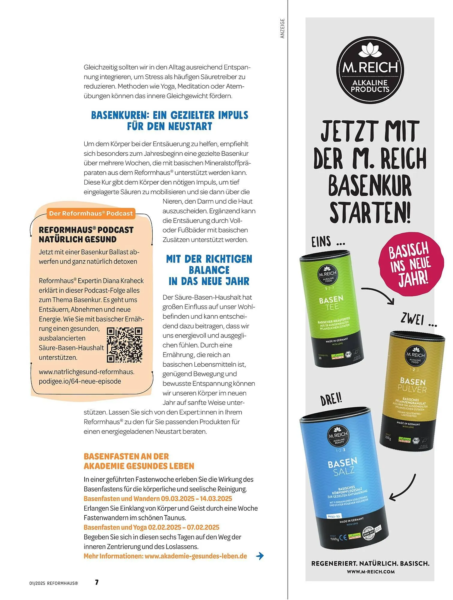 Reformhaus Prospekt von 1. Januar bis 31. Januar 2025 - Prospekt seite 7