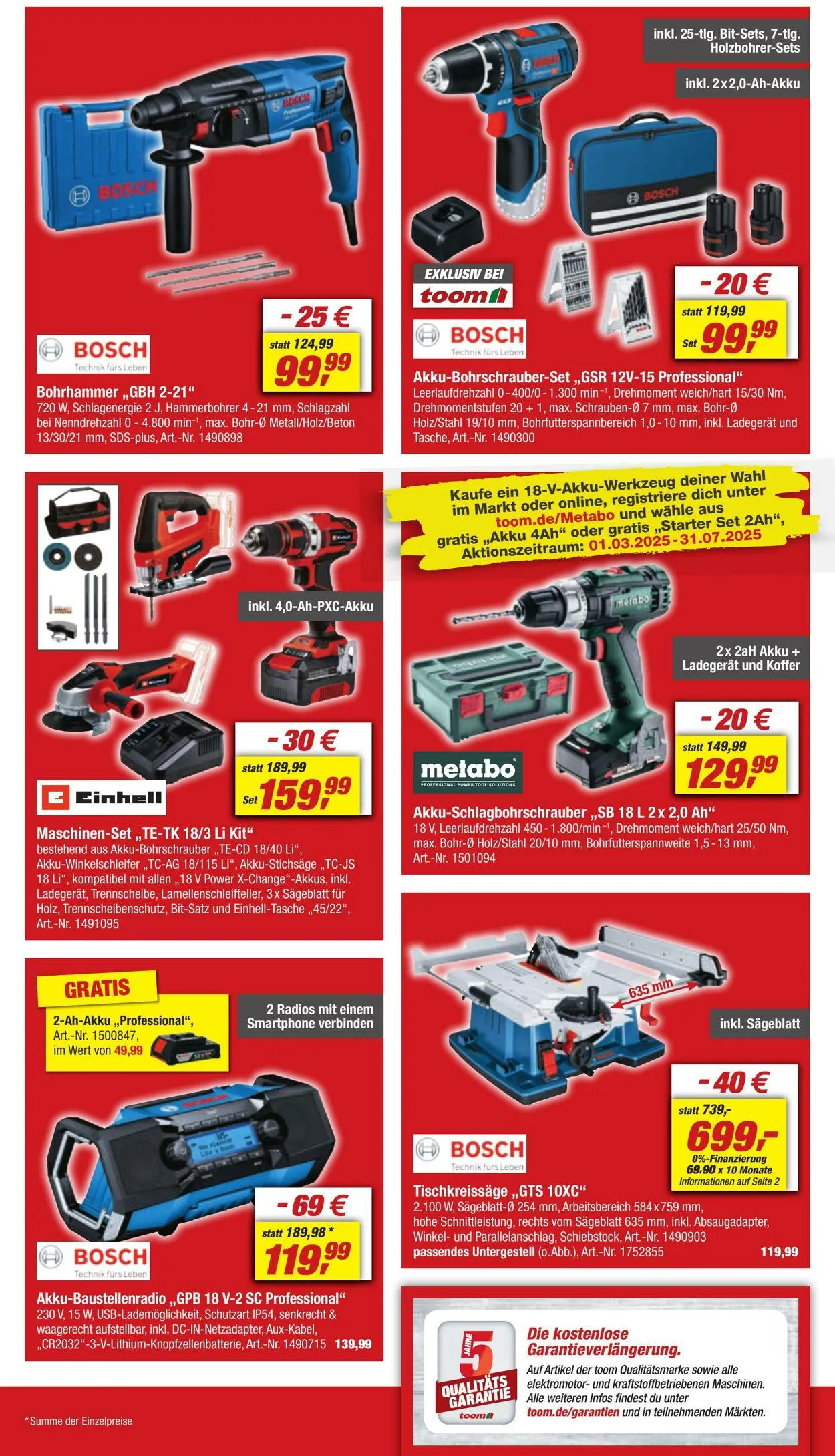 toom Baumarkt Aktueller Prospekt von 31. März bis 14. April 2025 - Prospekt seite 10