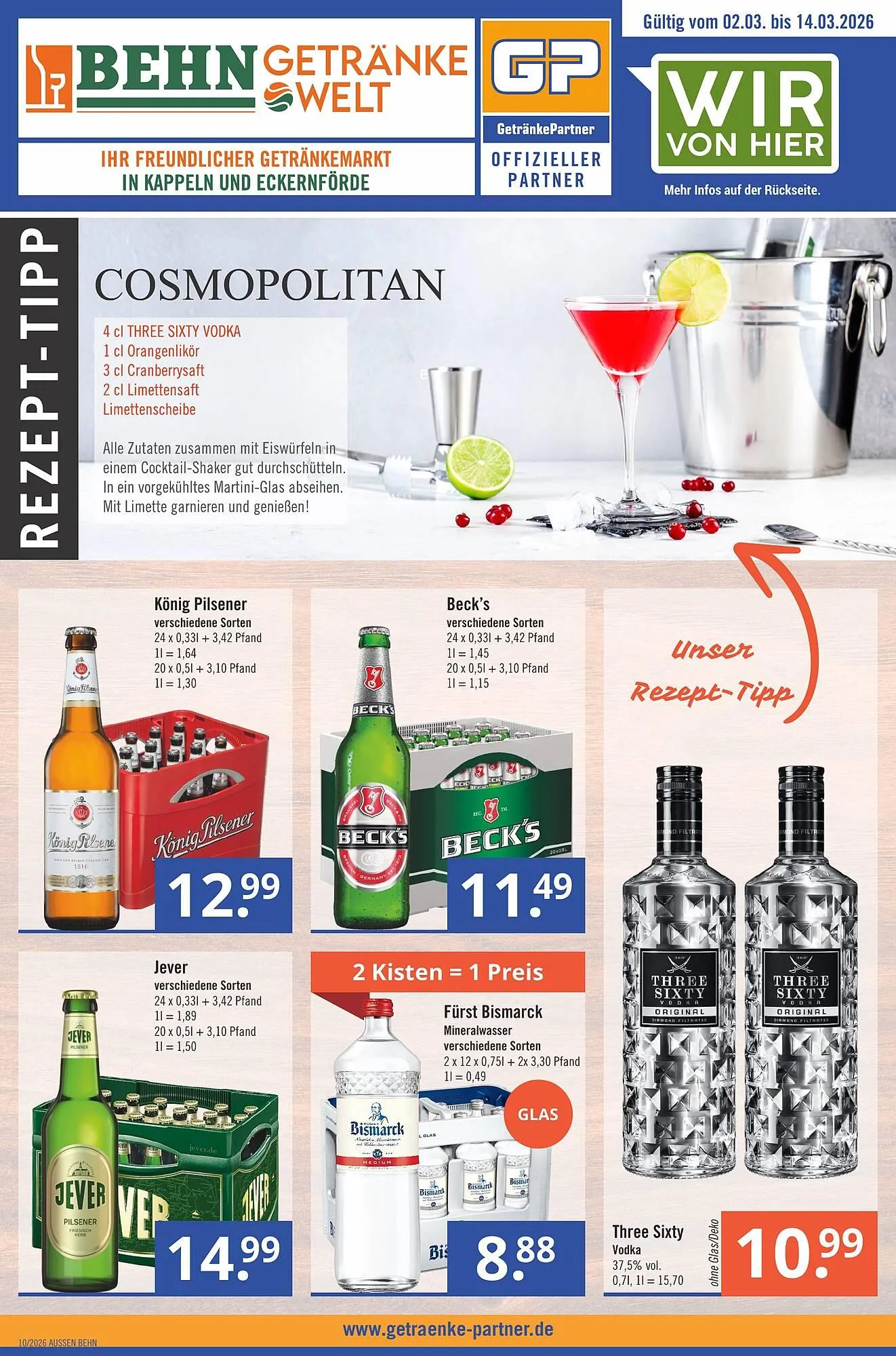 GetränkePartner Prospekt von 2. März bis 14. März 2026 - Prospekt seite 1