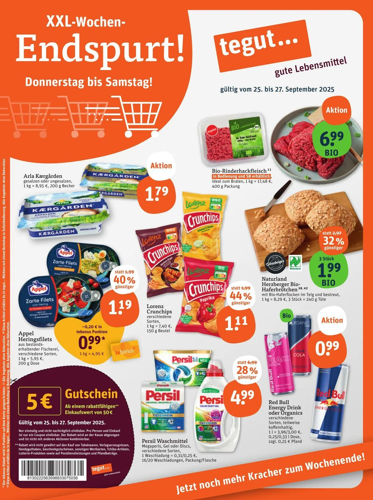 Tegut Aktueller Prospekt von 8. September bis 14. September 2025 - Prospekt seite 1