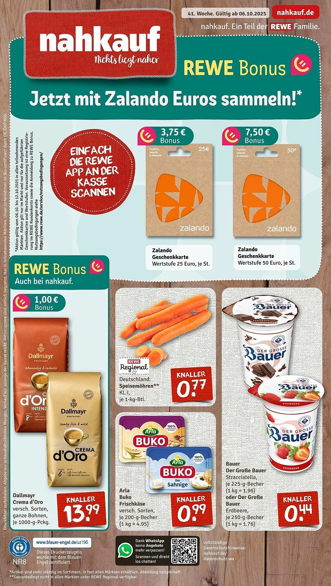 Nahkauf Prospekt von 6. Oktober bis 11. Oktober 2025 - Prospekt seite 1