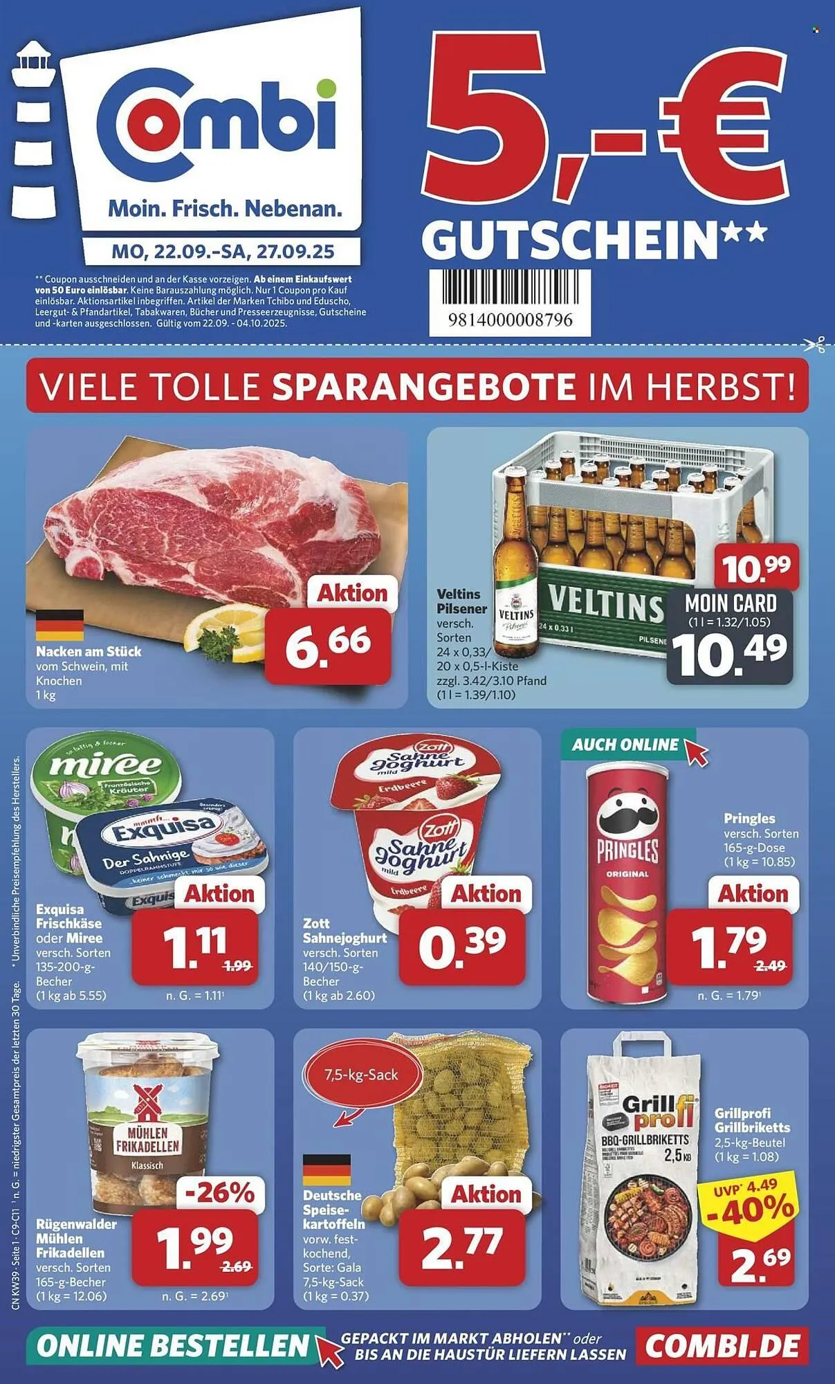 Combi Prospekt von 22. September bis 27. September 2025 - Prospekt seite 1