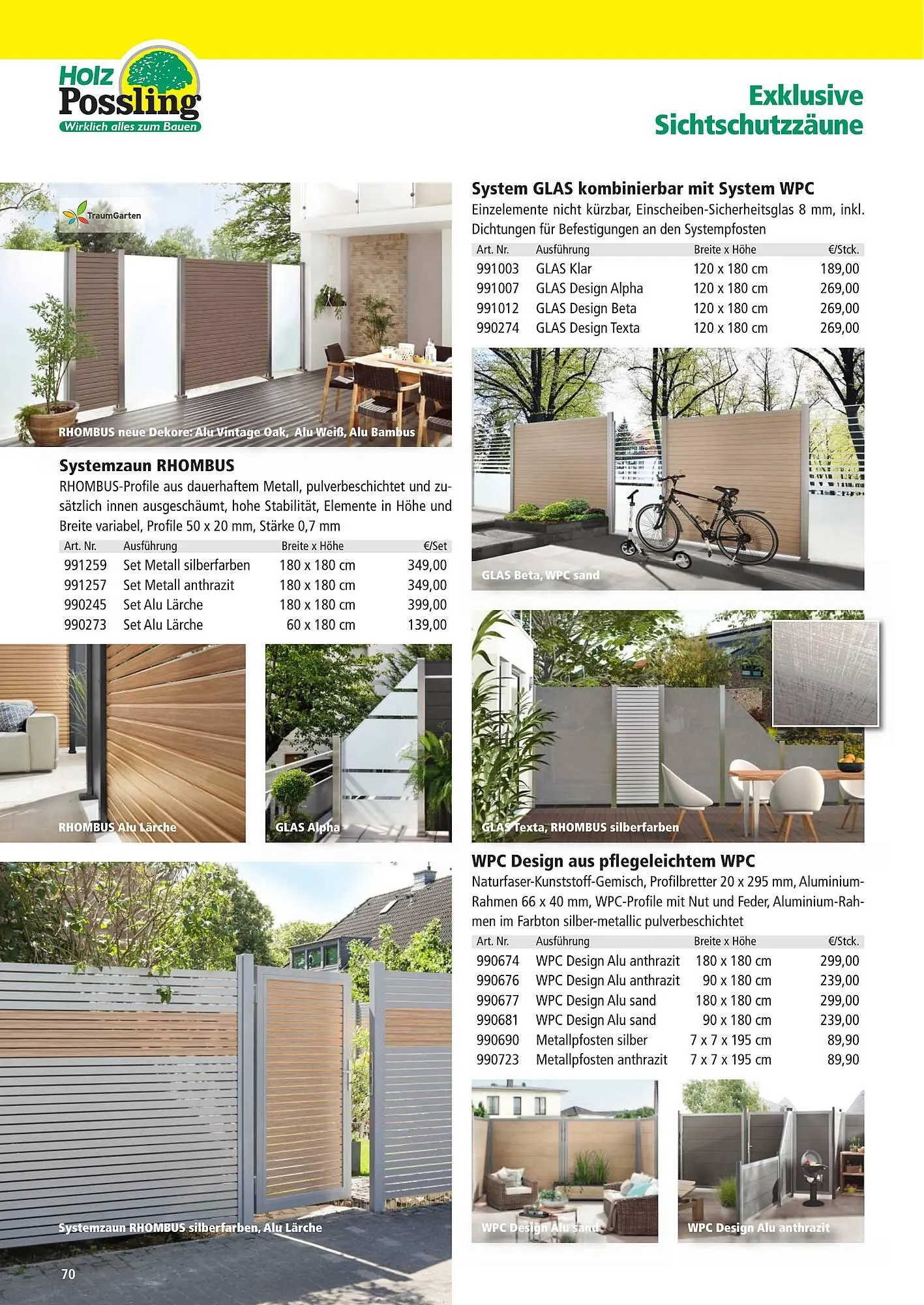 Holz Possling Prospekt von 1. April bis 31. Juli 2026 - Prospekt seite 70